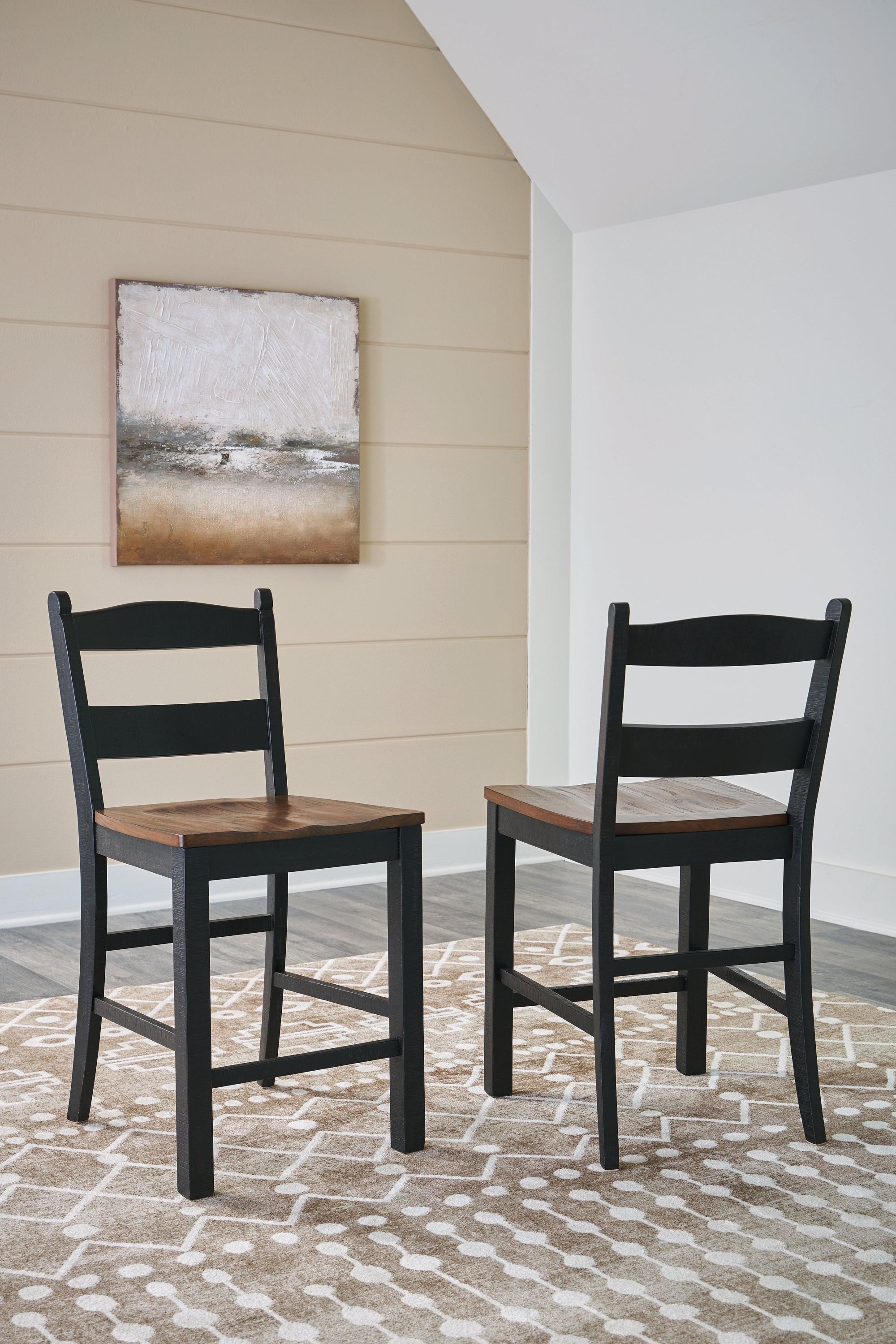 Valebeck Black Brown Counter Height Barstool - Image 3