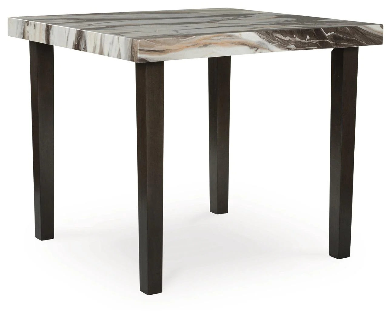 Jeshina Dark Brown/Beige Counter Height Dining Table - Image 2
