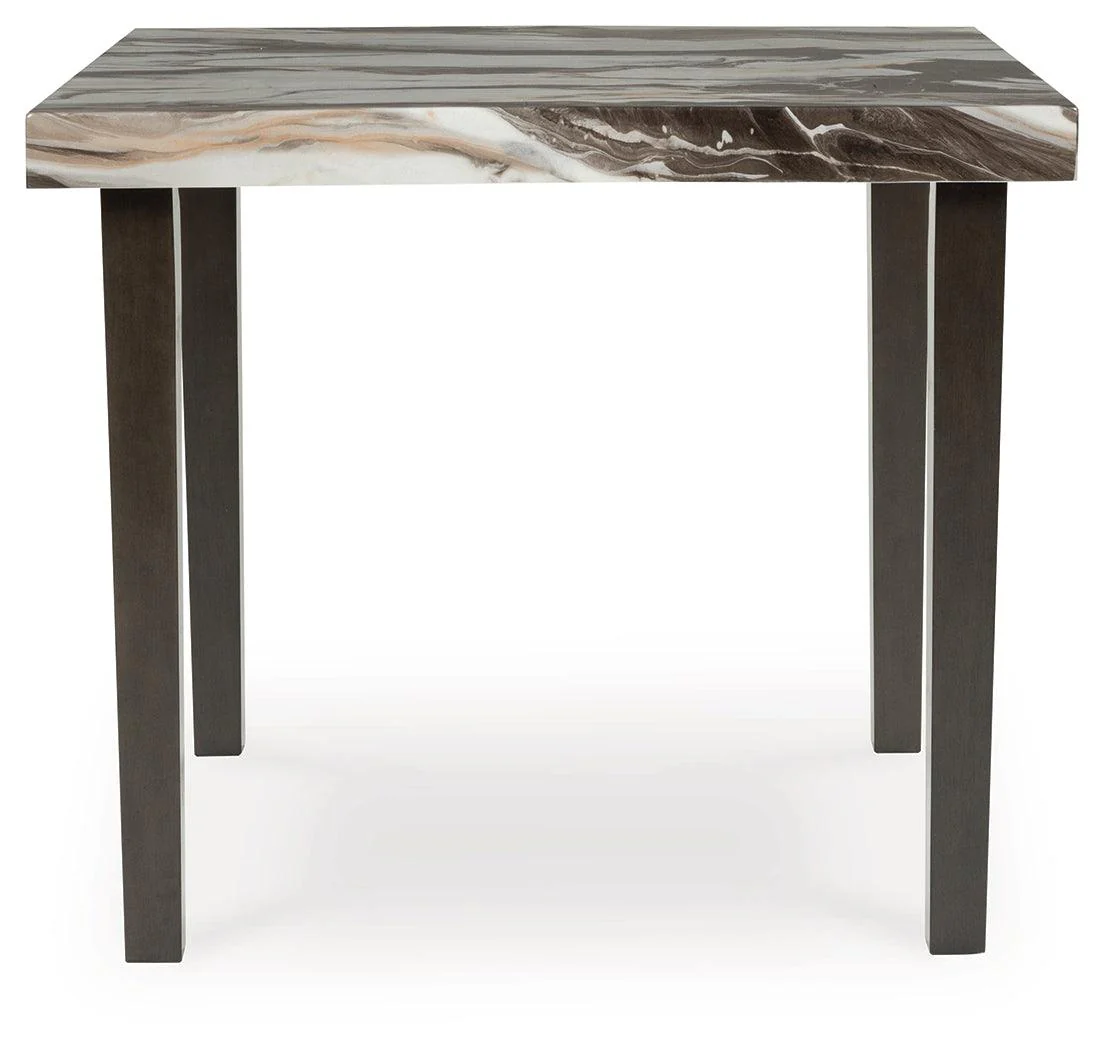 Jeshina Dark Brown/Beige Counter Height Dining Table - Image 3