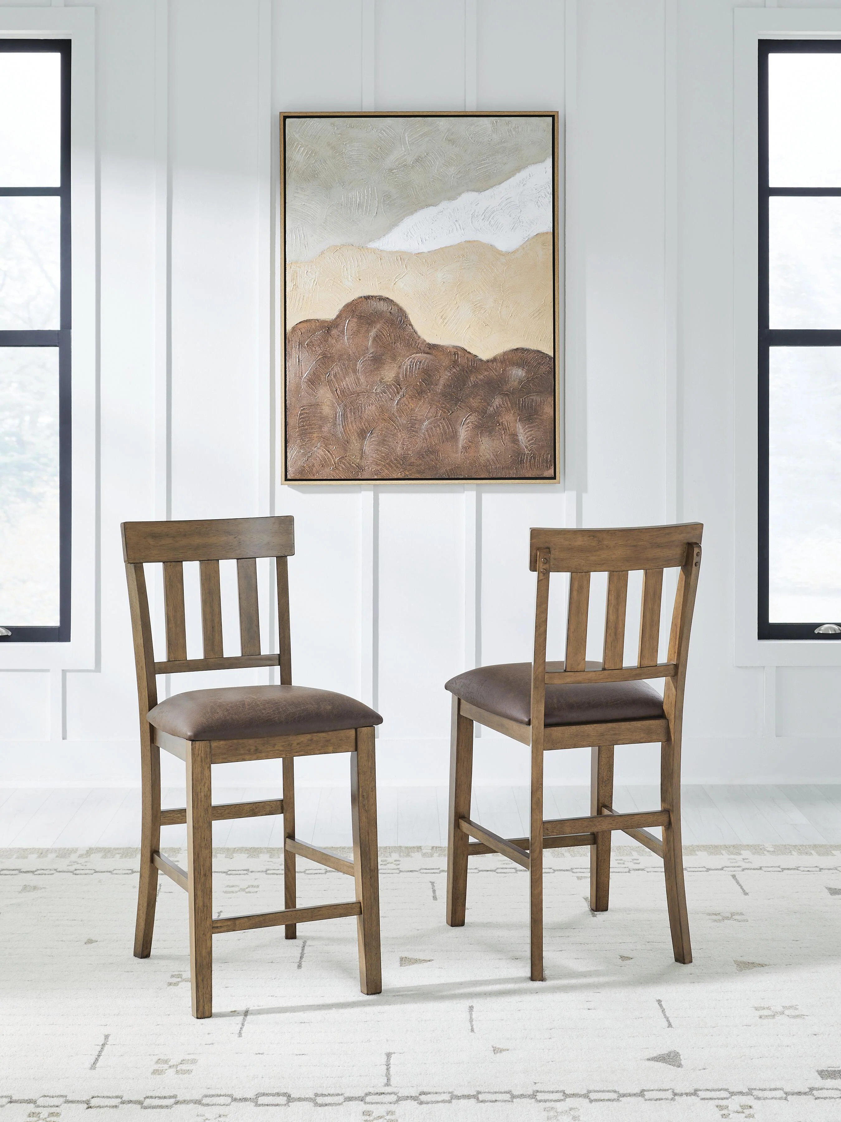 Urbinforte Light Brown Counter Height Barstool - Image 3