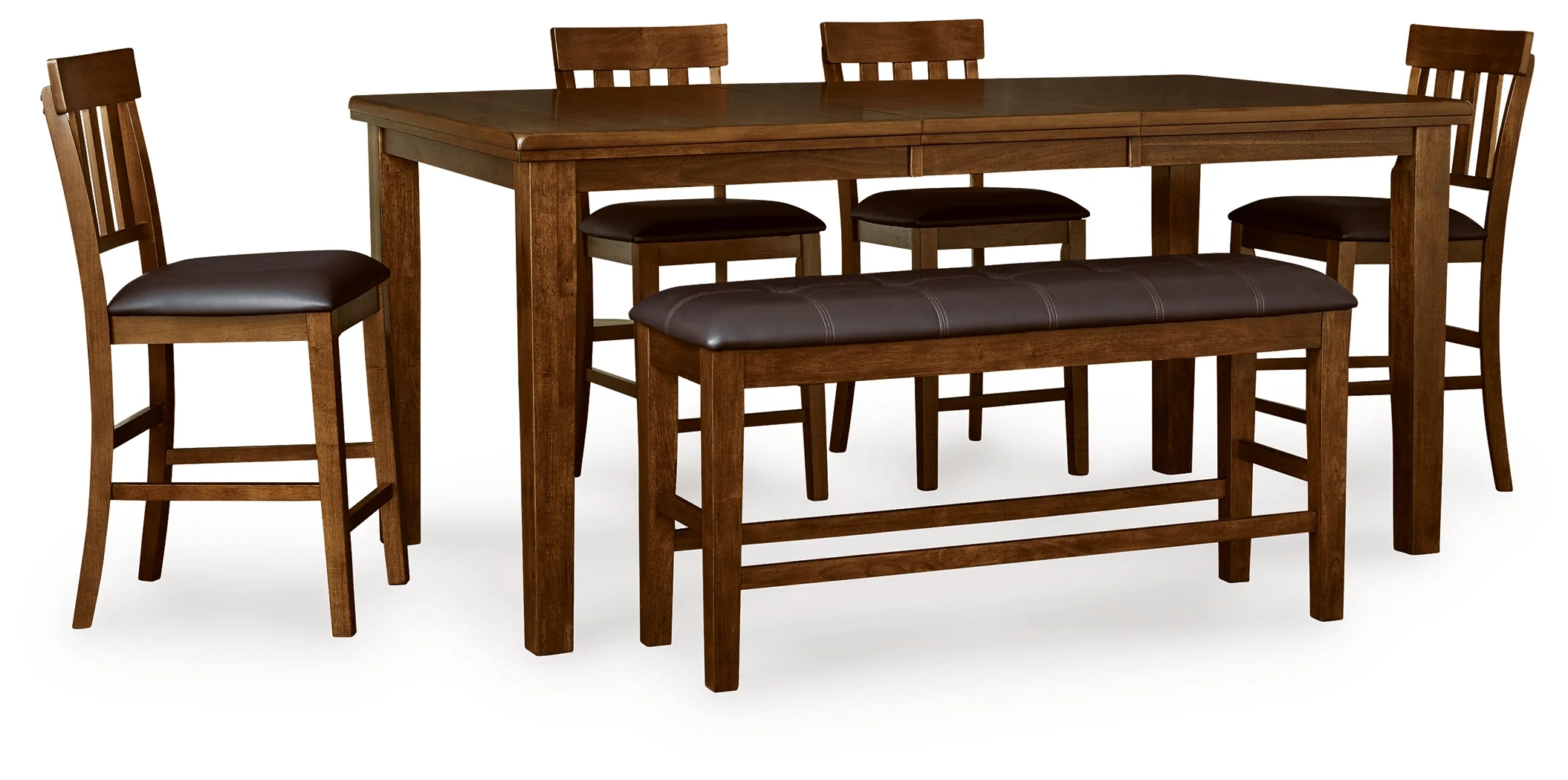 Ralene Medium Brown Counter Height Dining Table and 4 Barstools and Bench - Image 2