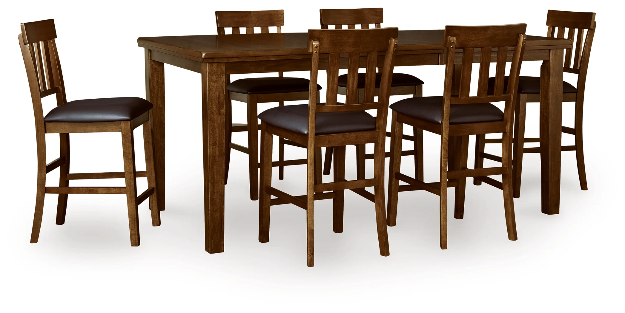 Ralene Medium Brown Counter Height Dining Table And 6 Barstools - Image 2