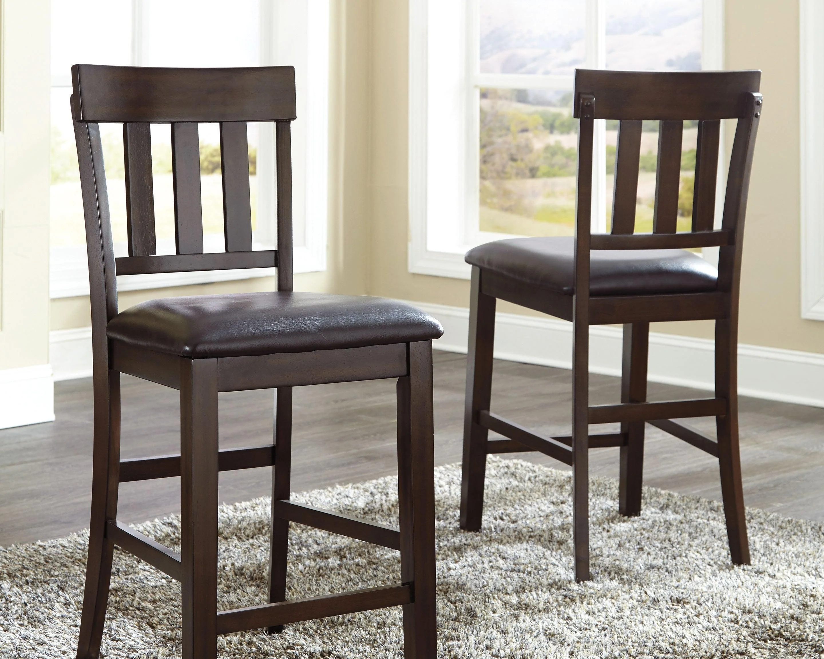 Haddigan Dark Brown Counter Height Bar Stool - Image 3