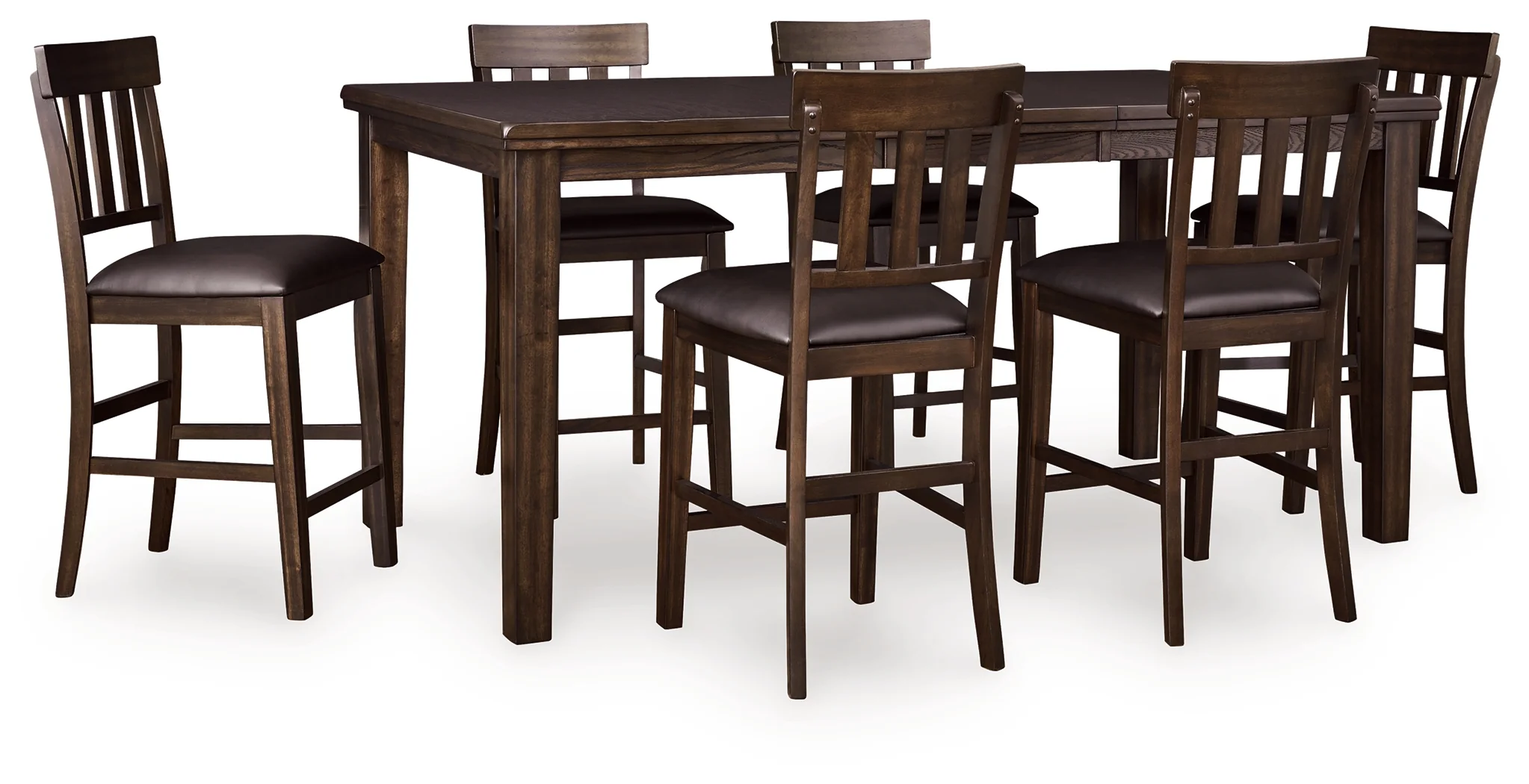 Haddigan Dark Brown Counter Height Dining Table And 6 Barstools - Image 2
