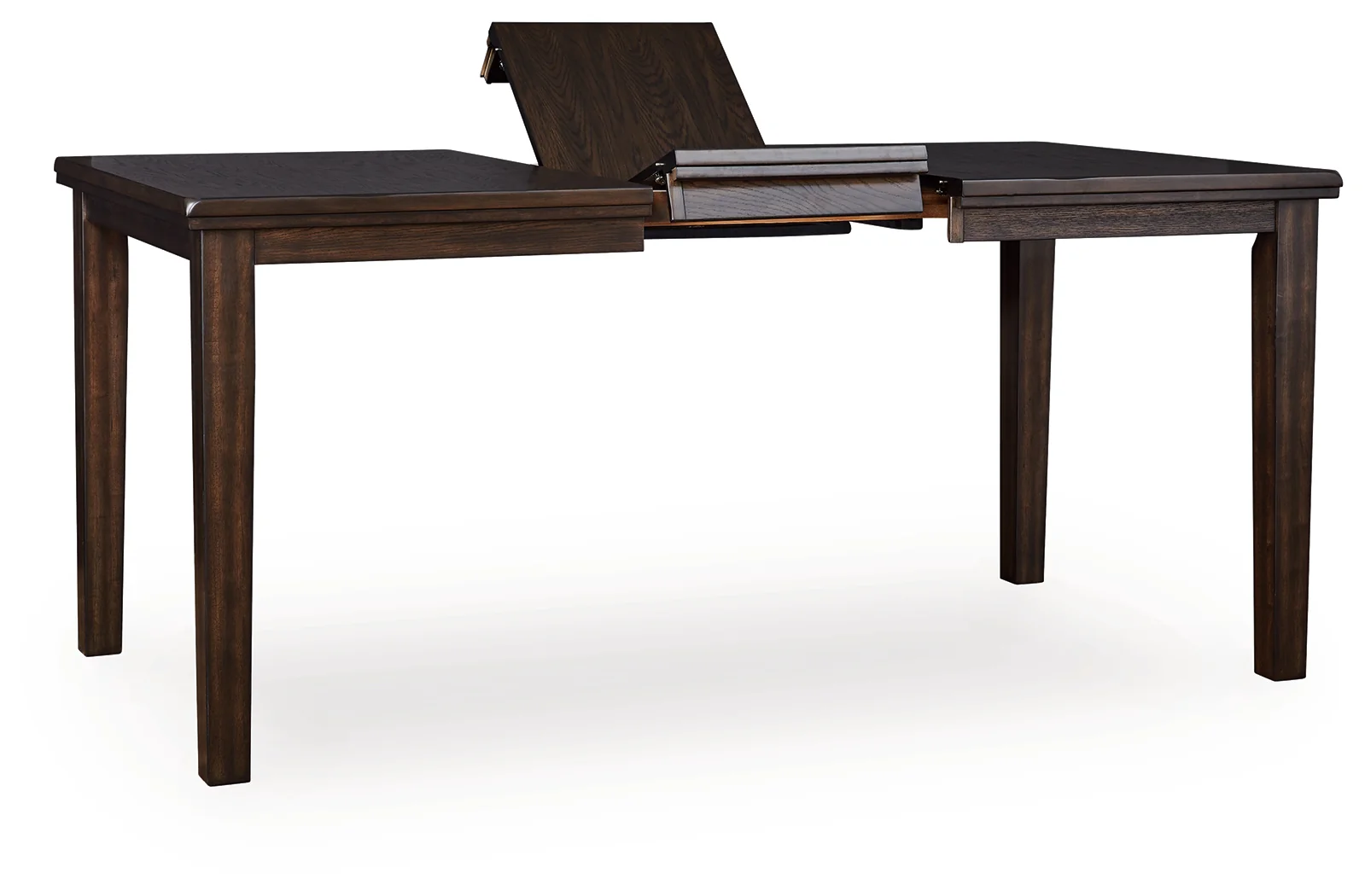 Haddigan Dark Brown Counter Height Dining Extension Table - Image 3