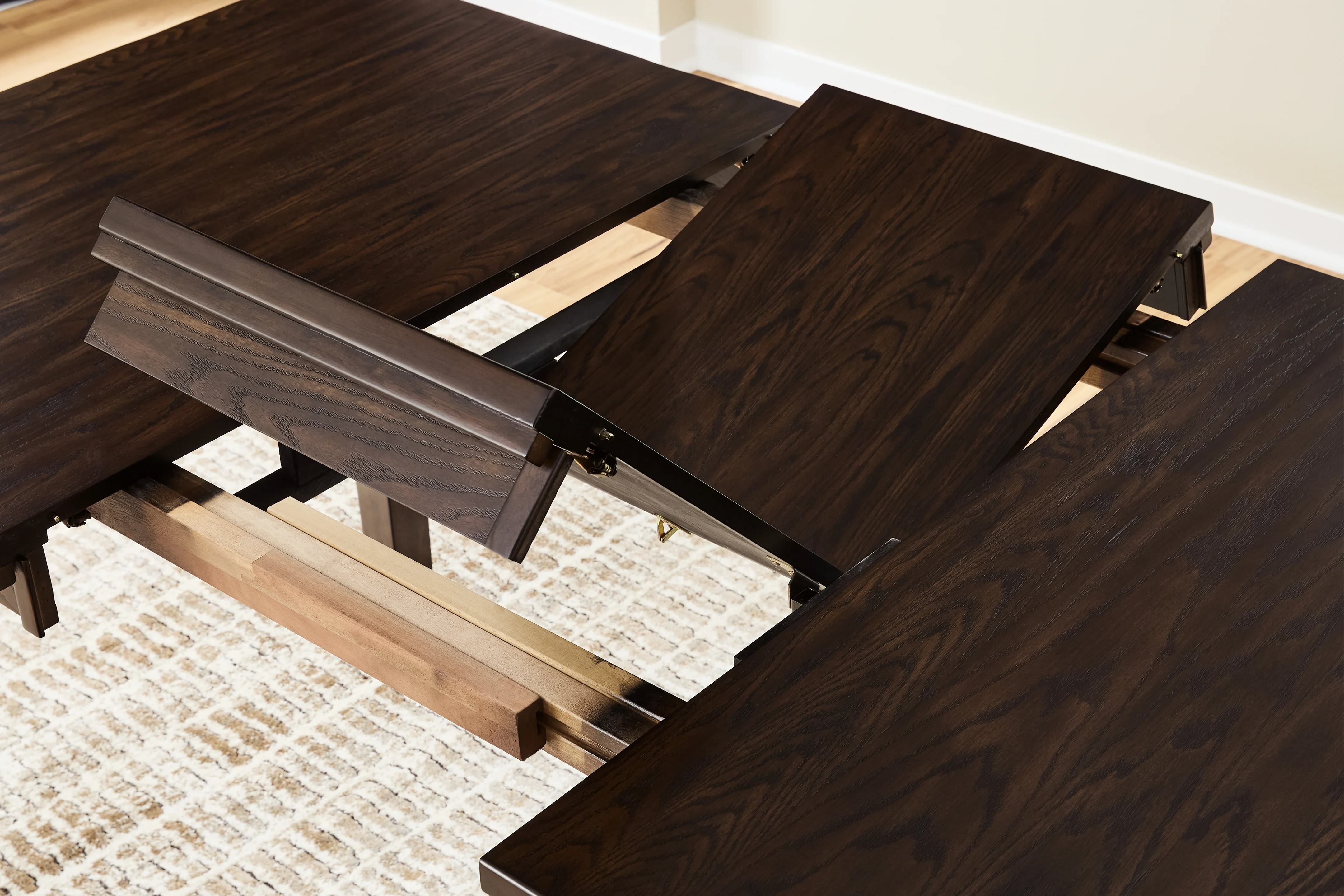 Haddigan Dark Brown Counter Height Dining Table and 4 Barstools and Bench - Image 3