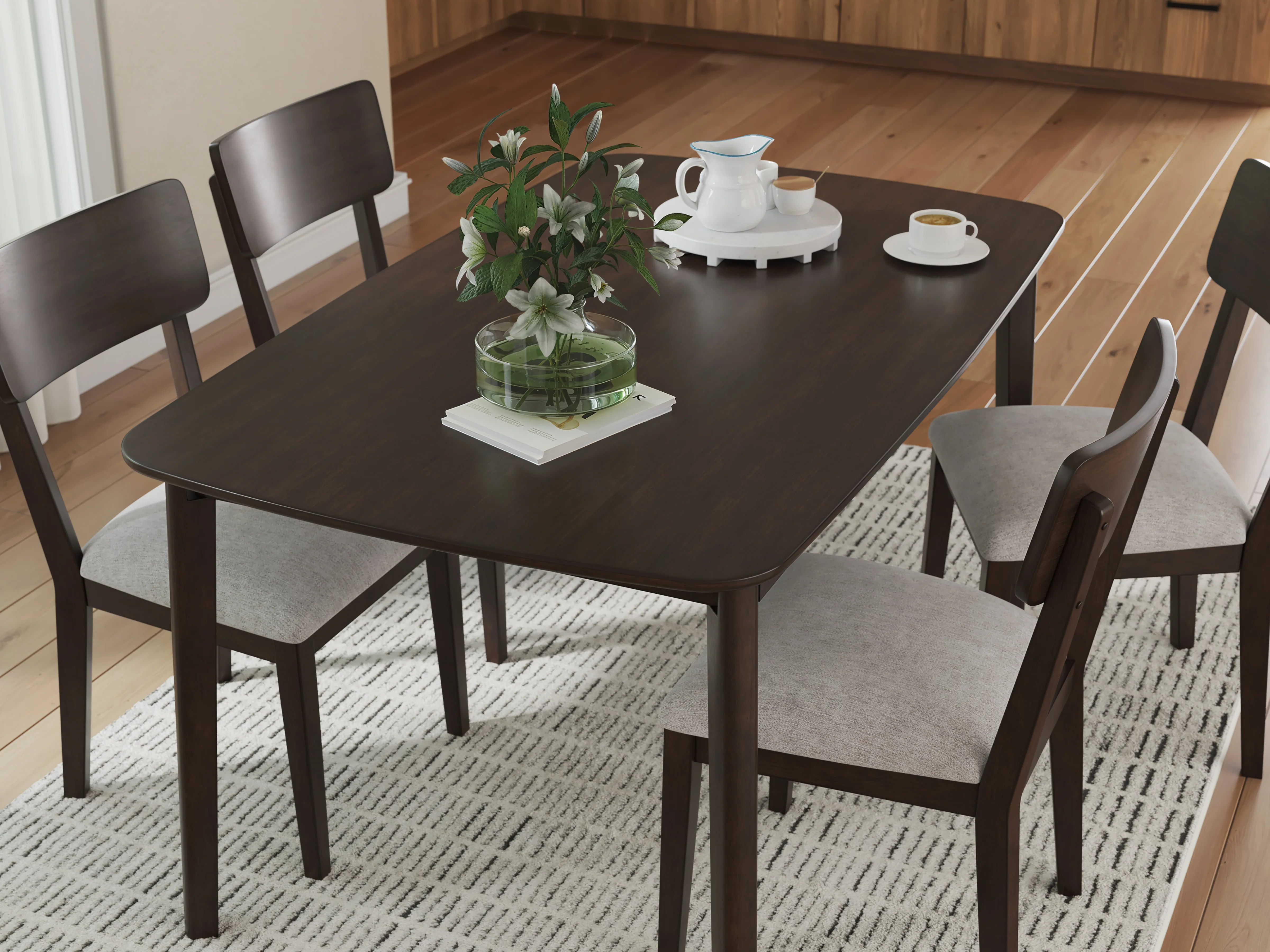 Mallenette Merlot Dining Table and 4 Chairs (Set of 5) - Image 3