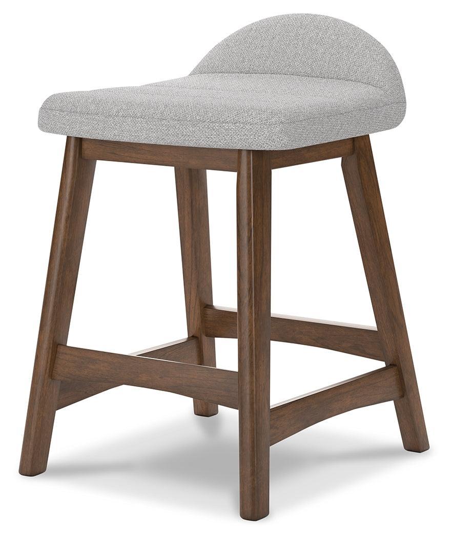 Lyncott Light Gray Brown Counter Height Bar Stool - Image 3