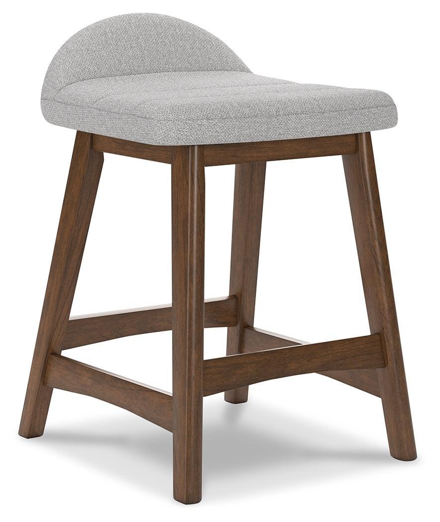 Lyncott Light Gray Brown Counter Height Bar Stool - Image 2