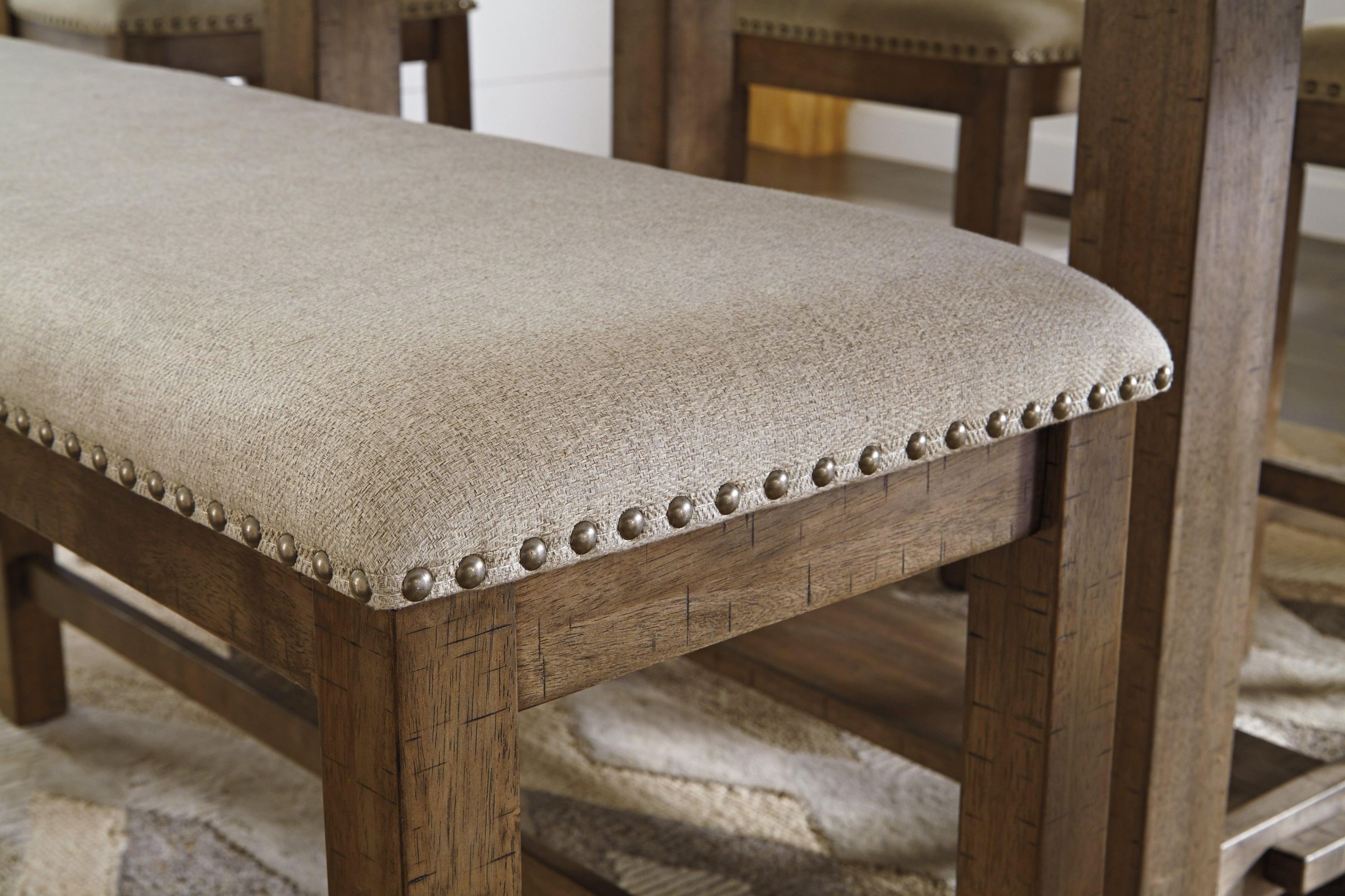 Moriville Beige Counter Height Dining Bench - Image 3