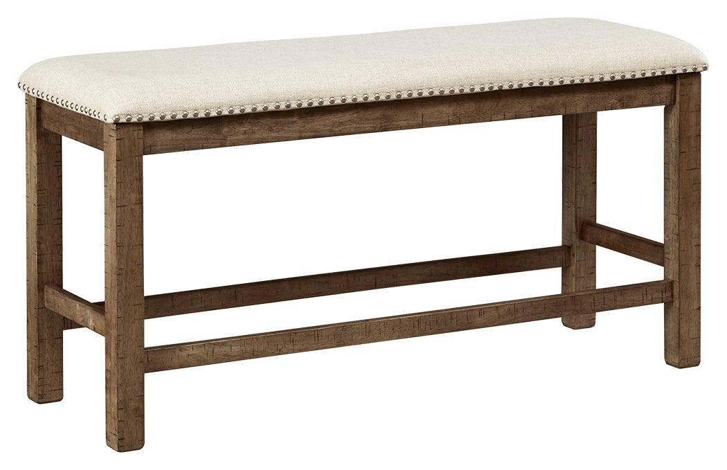Moriville Beige Counter Height Dining Bench - Image 2