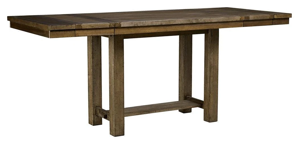 Moriville Grayish Brown Counter Height Dining Extension Table - Image 2