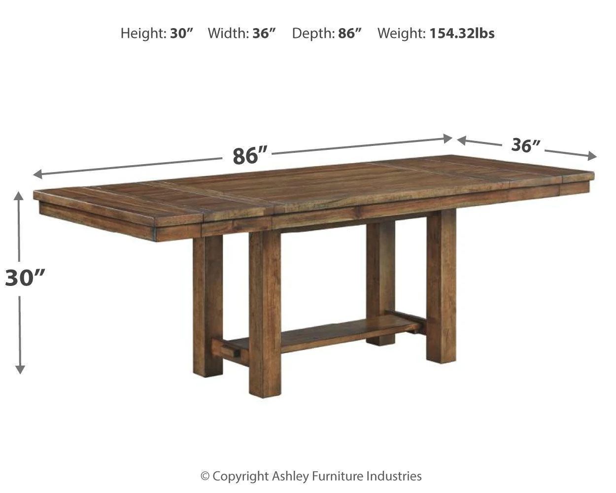 Moriville Grayish Brown Dining Extension Table - Image 1