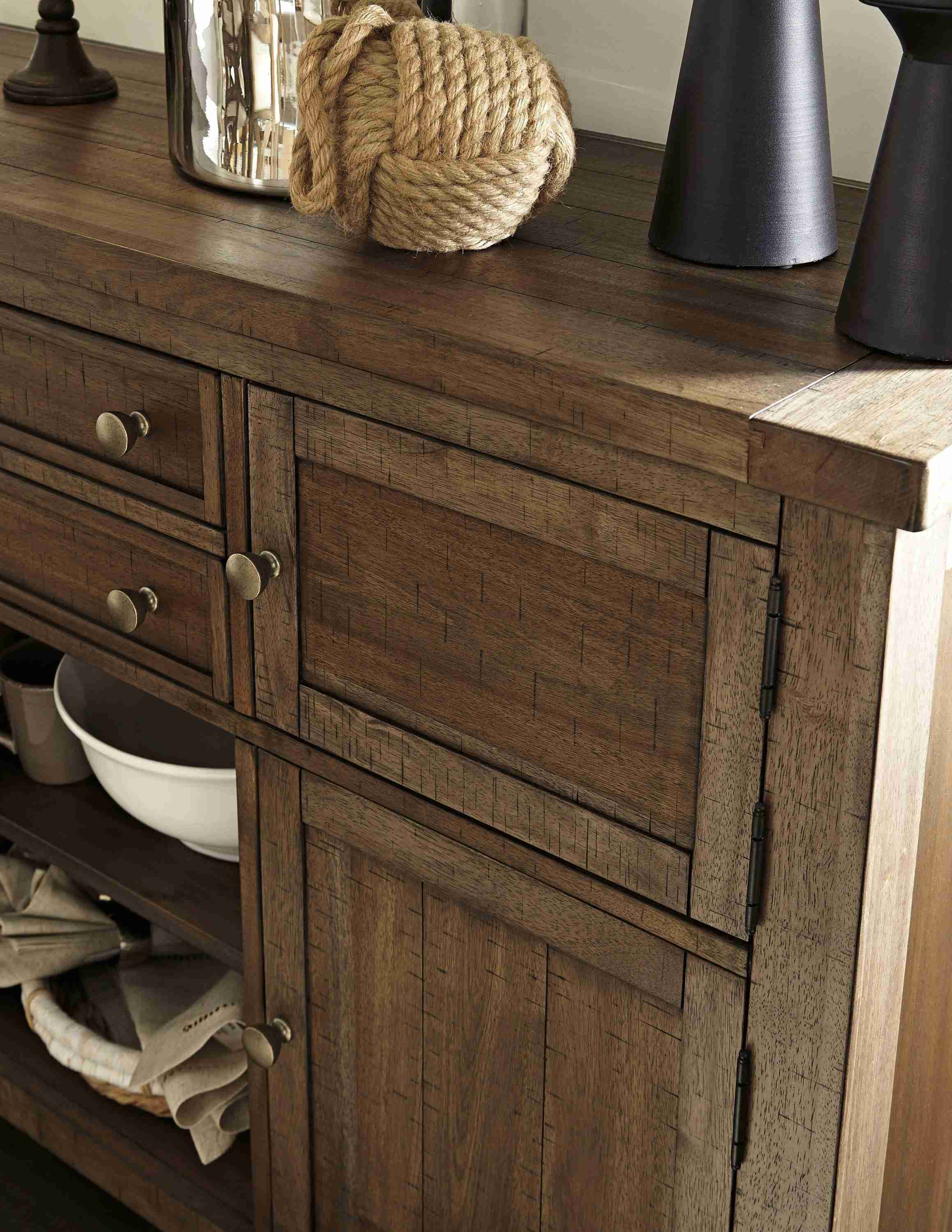Moriville Grayish Brown Dining Server - Image 3