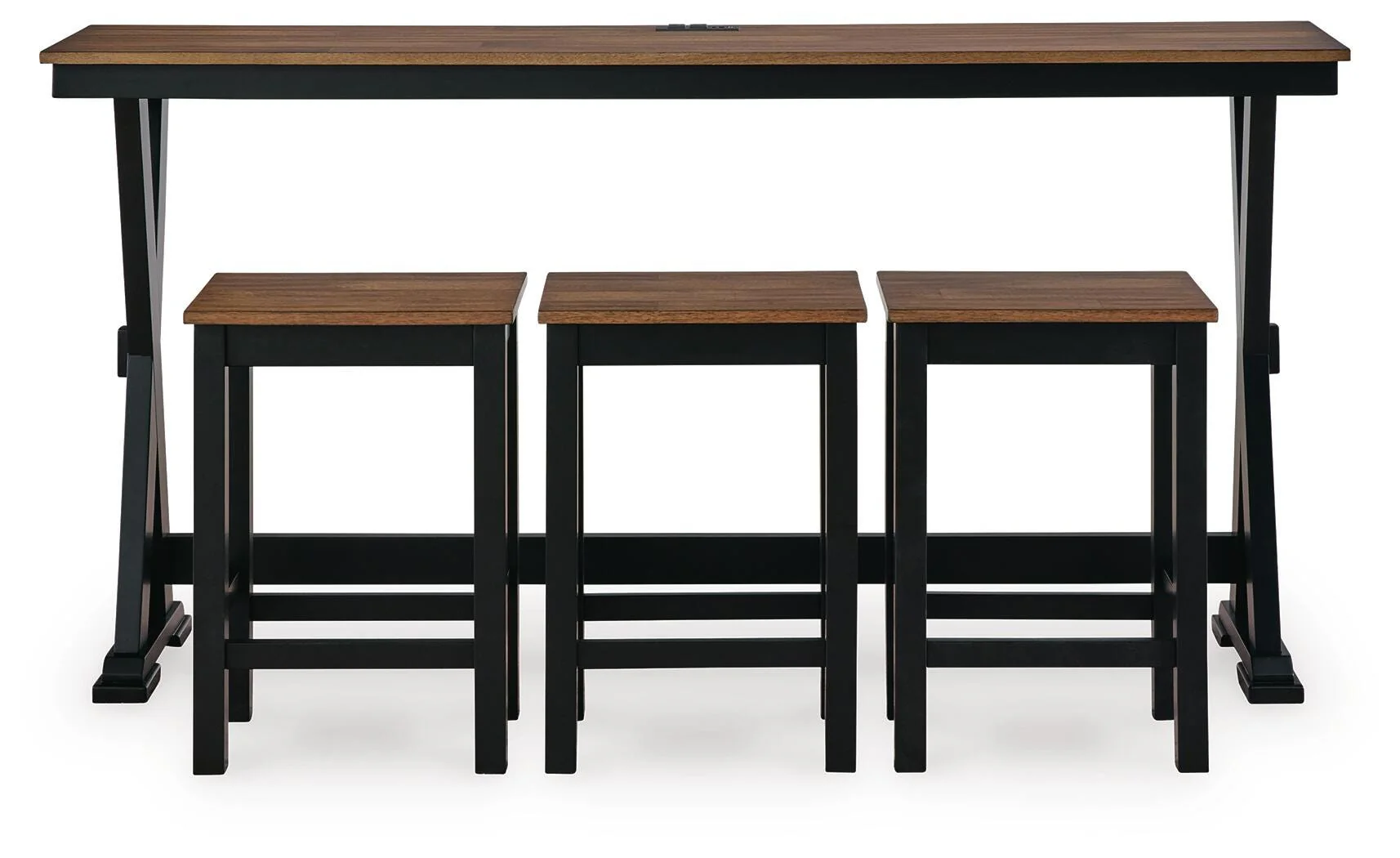Wildenauer Brown/Black Counter Height Dining Table and 3 Barstools Set - Image 3