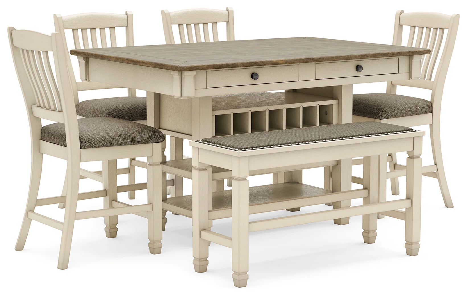 Bolanburg Two-tone Counter Height Dining Table and 4 Barstools and Bench - Image 2