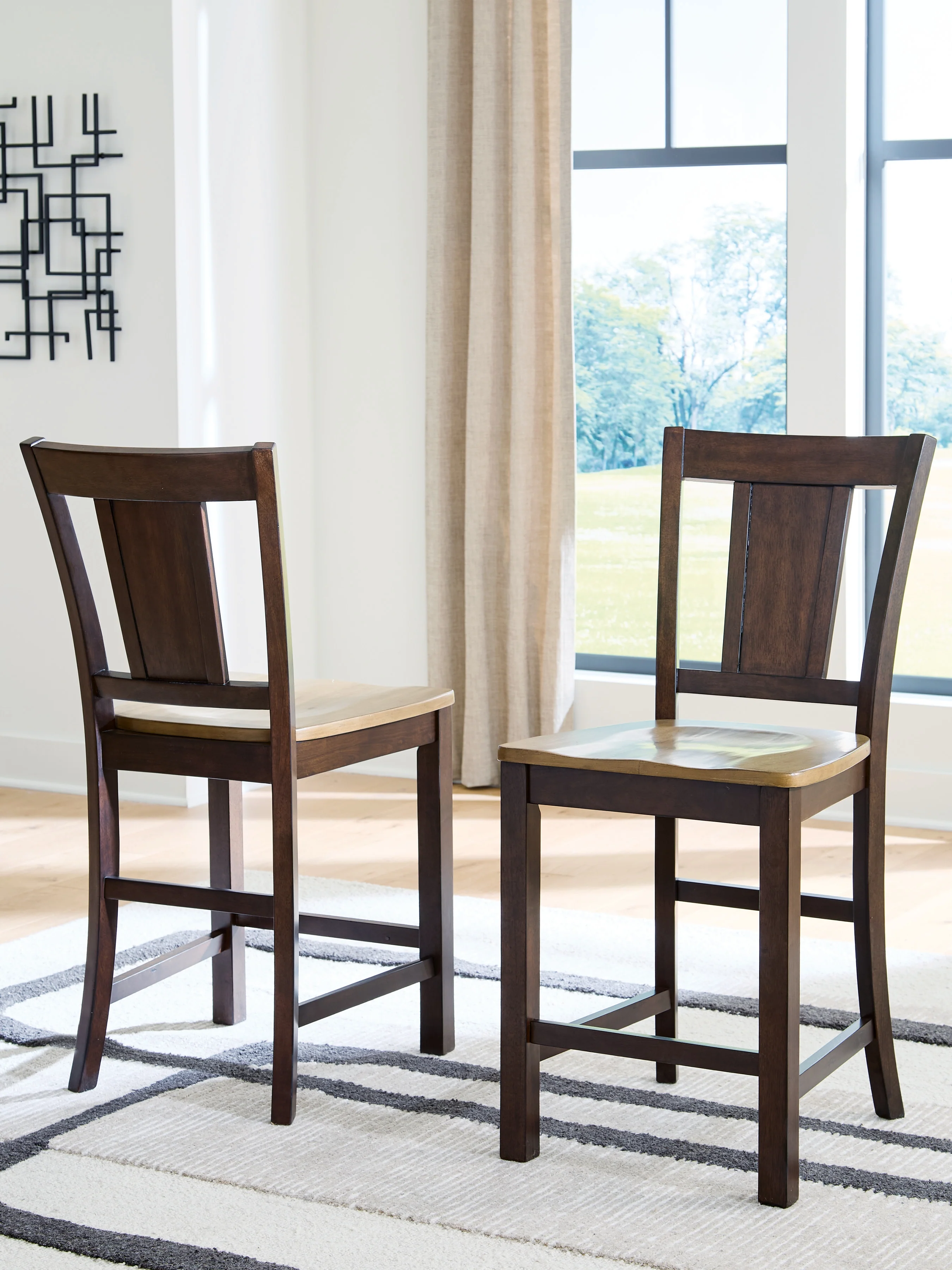 Rylandeen Light Brown/Dark Brown Counter Height Barstool - Image 3