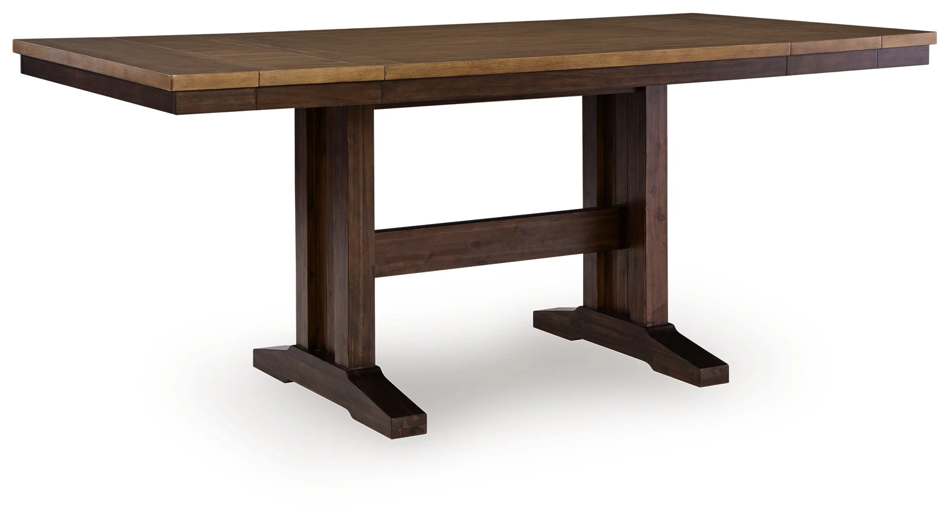 Rylandeen Light Brown/Dark Brown Counter Height Dining Extension Table - Image 2
