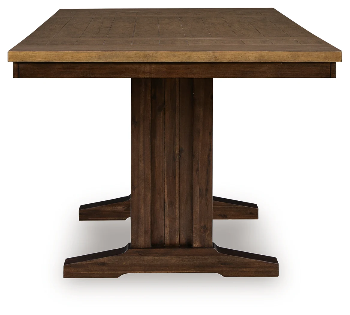Rylandeen Light Brown/Dark Brown Counter Height Dining Extension Table - Image 3