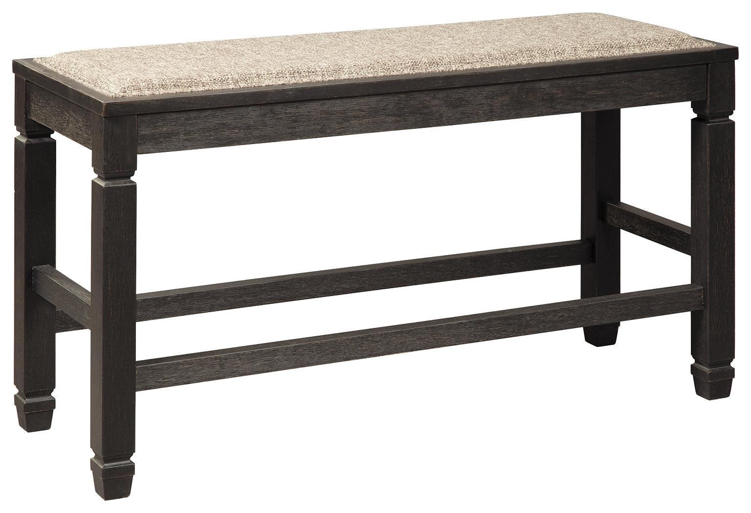 Tyler Creek Antique Black Counter Height Dining Bench - Image 2