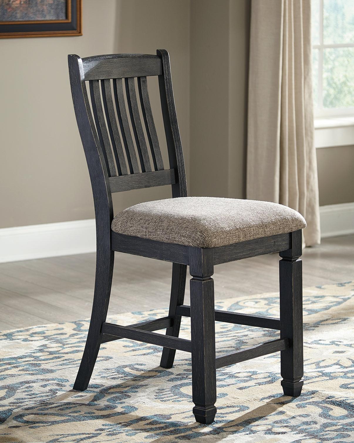 Tyler Creek Black Grayish Brown Counter Height Bar Stool