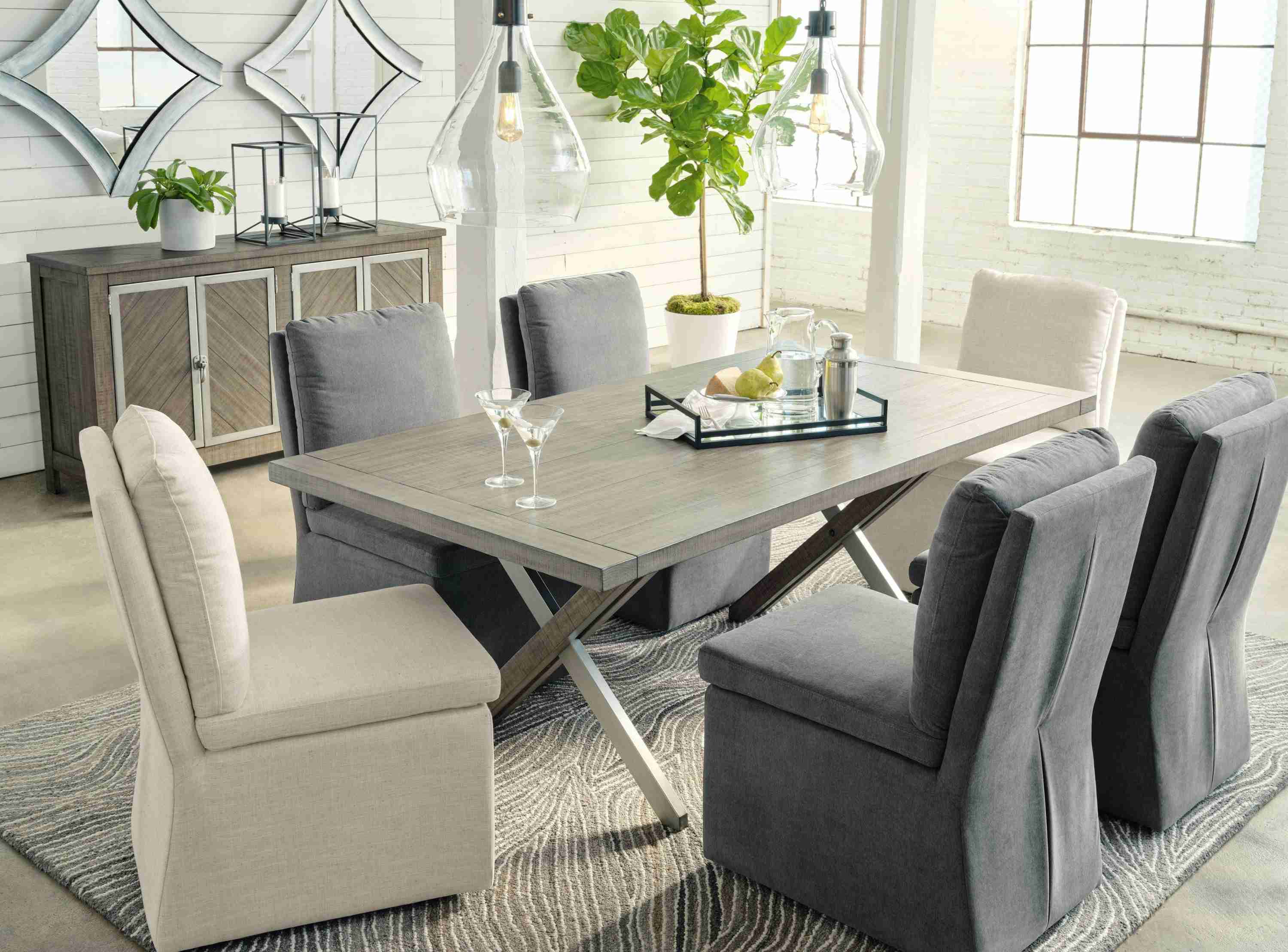 Krystanza Weathered Gray Dining Table - Image 2