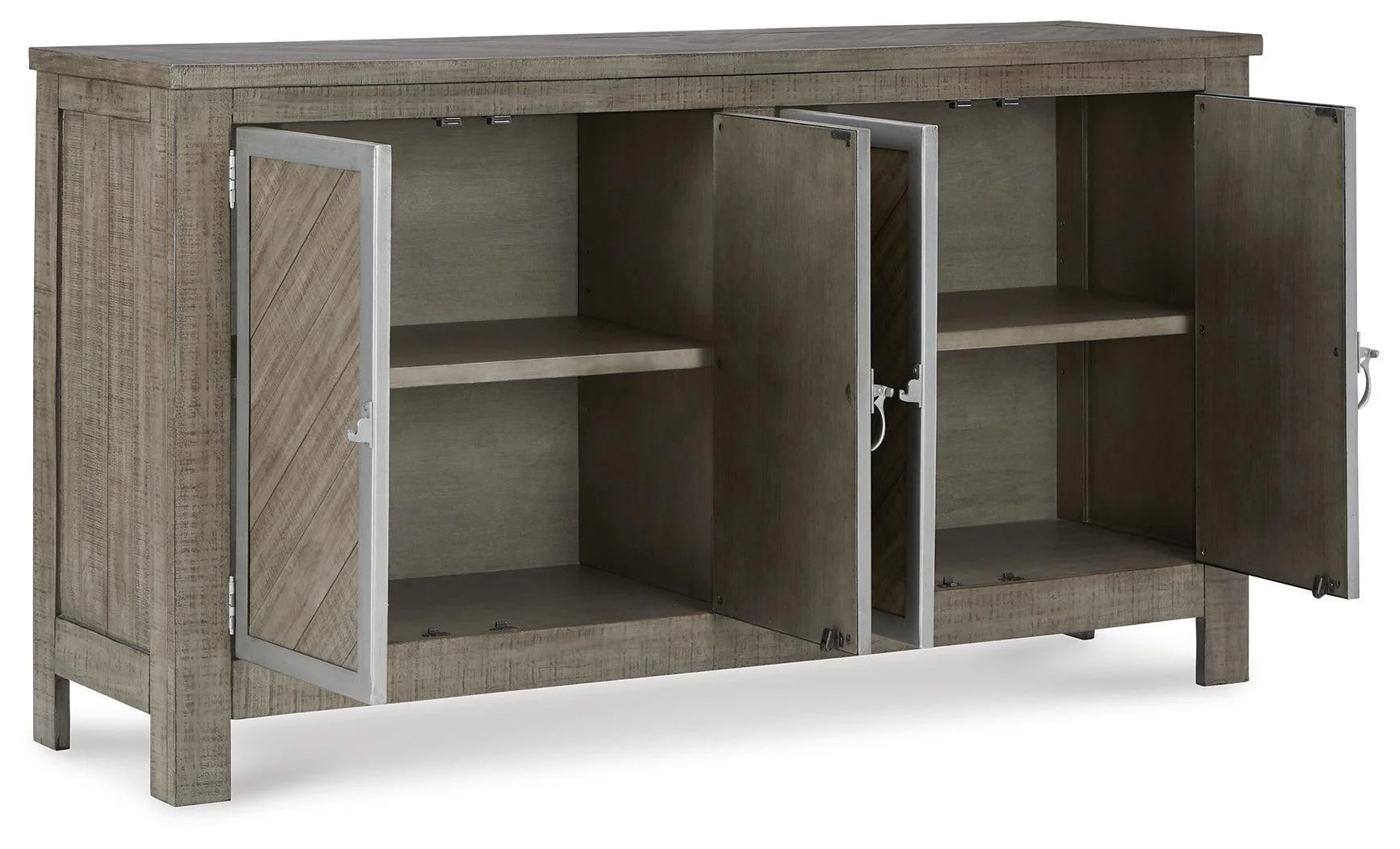 Krystanza Weathered Gray Dining Server - Image 3