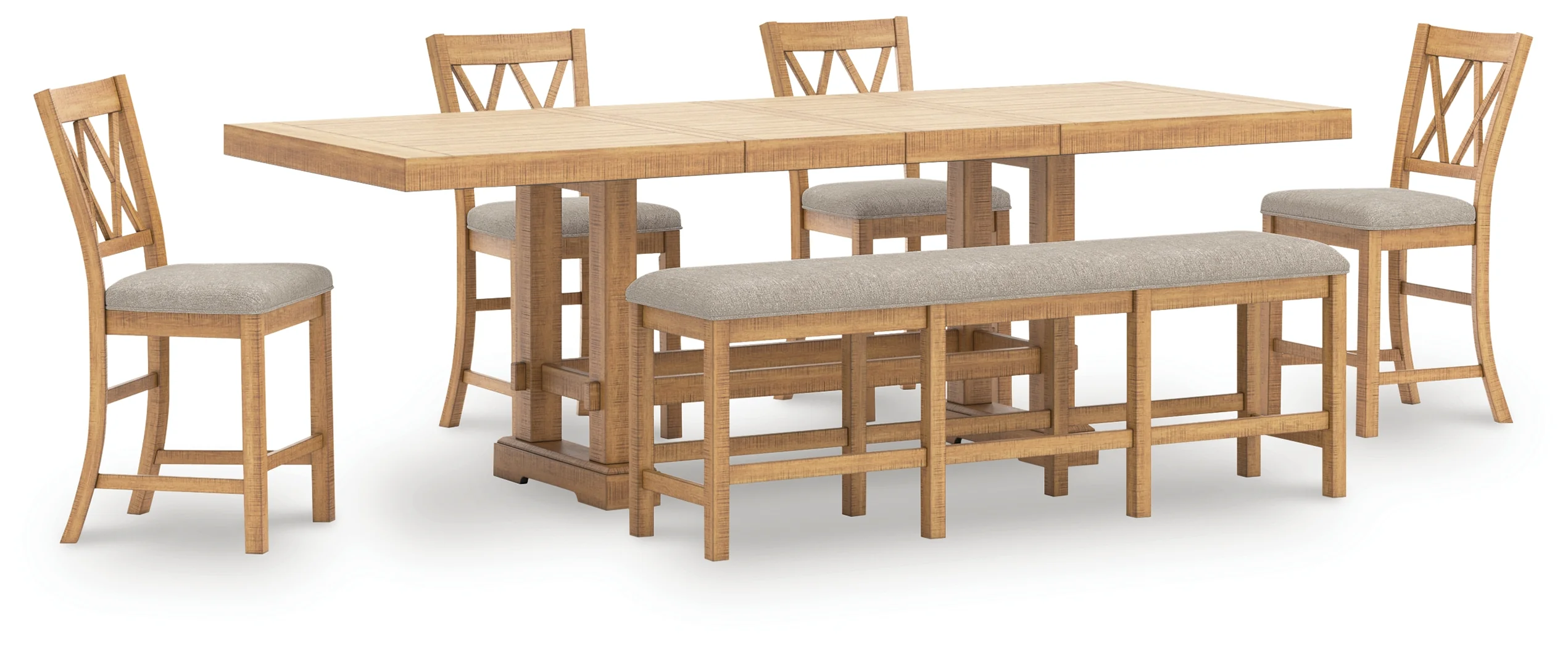 Havonplane Brown Counter Height Dining Table and 4 Barstools and Bench - Image 2
