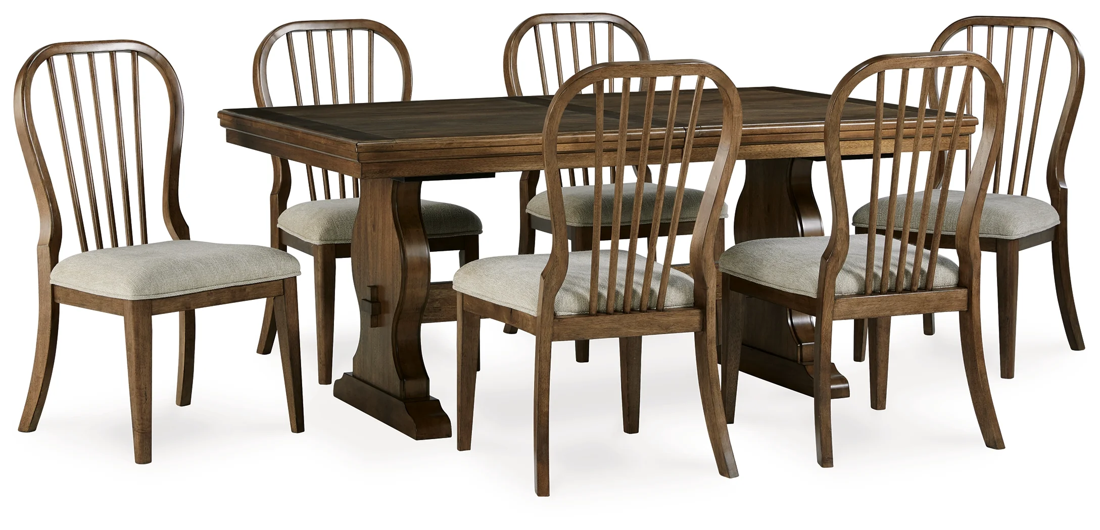 Sturlayne Brown Dining Table and 6 Chairs - Image 2