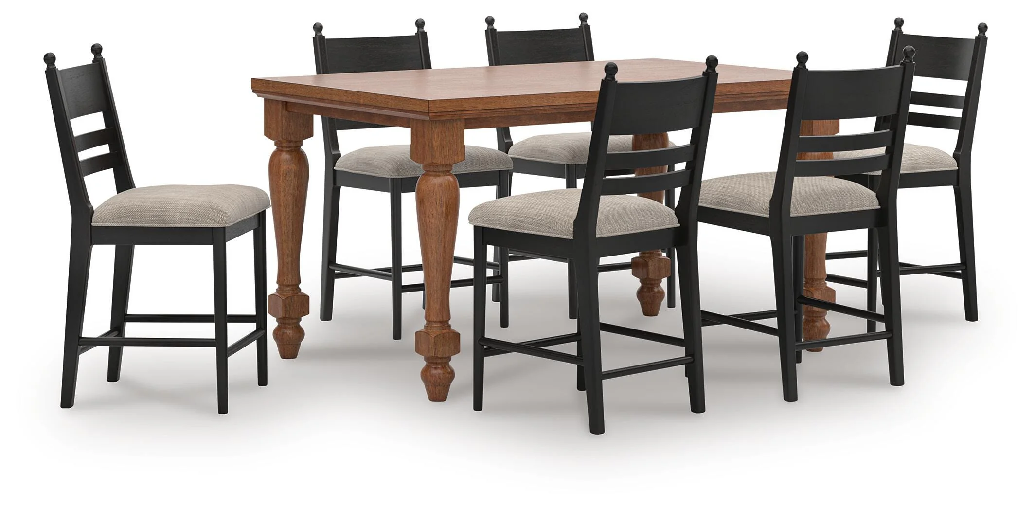 Greddinton Brown Counter Height Dining Table and 6 Barstools - Image 2