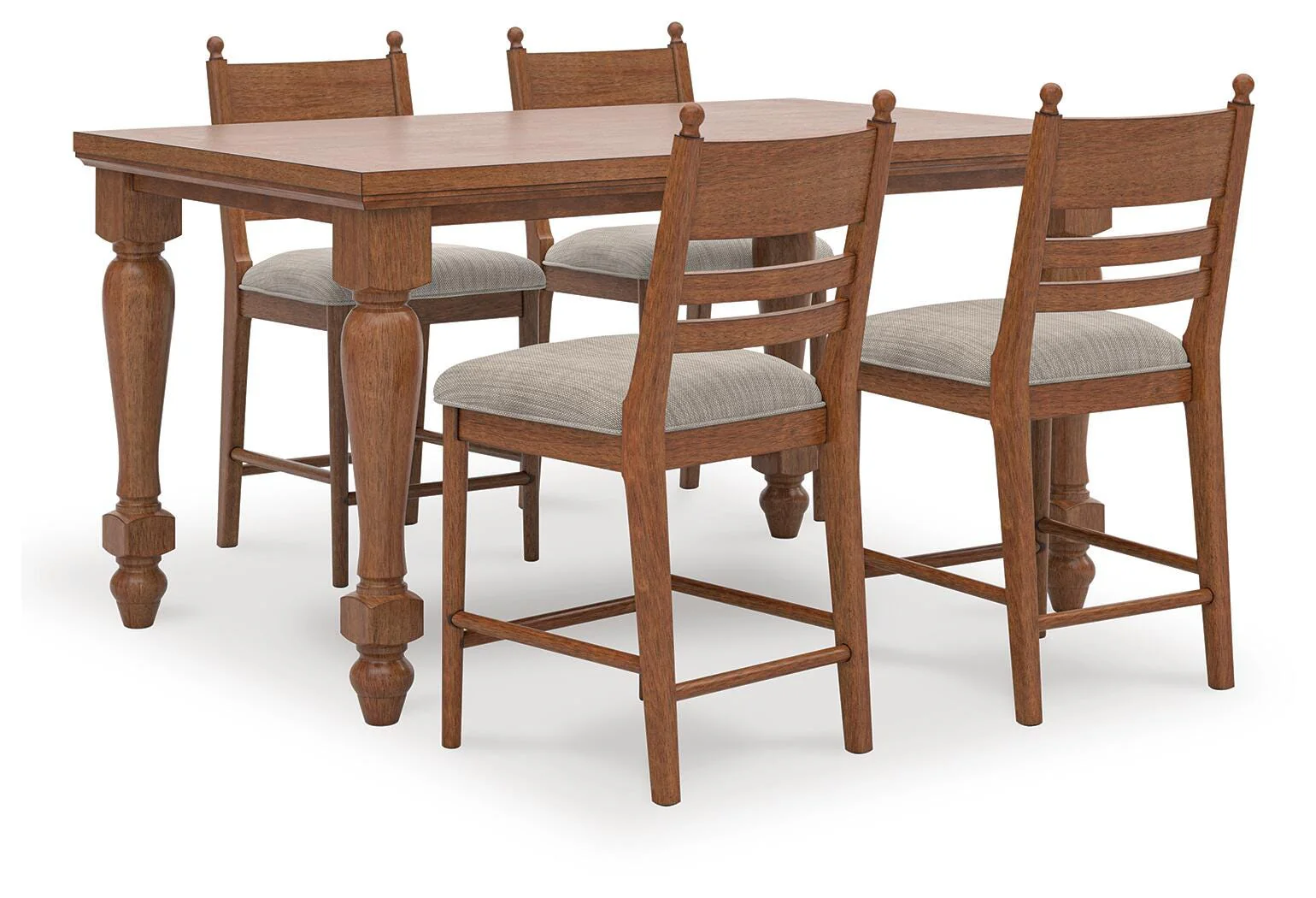 Greddinton Brown Counter Height Dining Table and 4 Barstools - Image 2