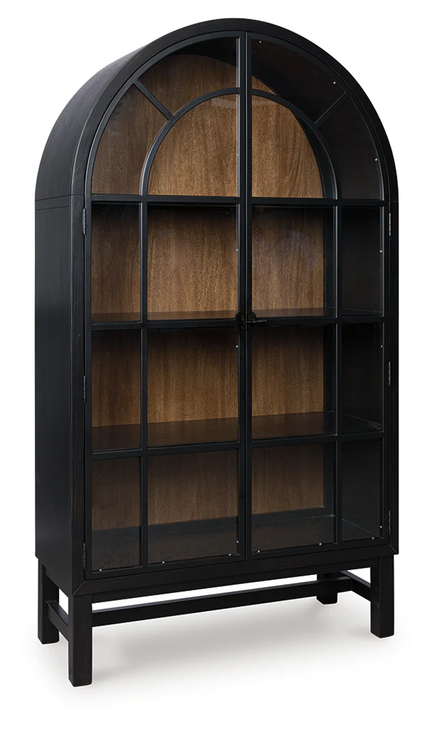 Greddinton Black/Brown Display Cabinet - Image 2