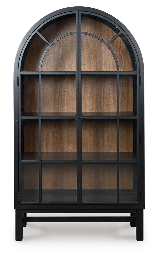 Greddinton Black/Brown Display Cabinet - Image 3
