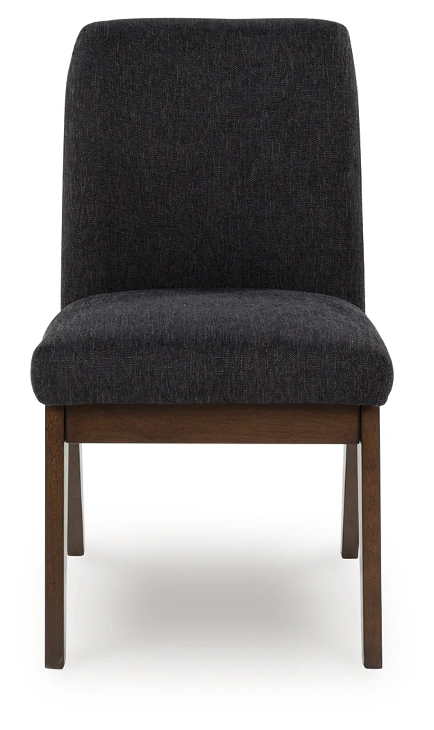 Dilenno Dark Brown Chenille Dining Chair - Image 1