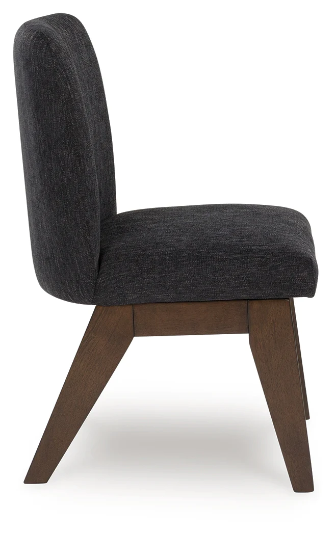 Dilenno Dark Brown Chenille Dining Chair - Image 3