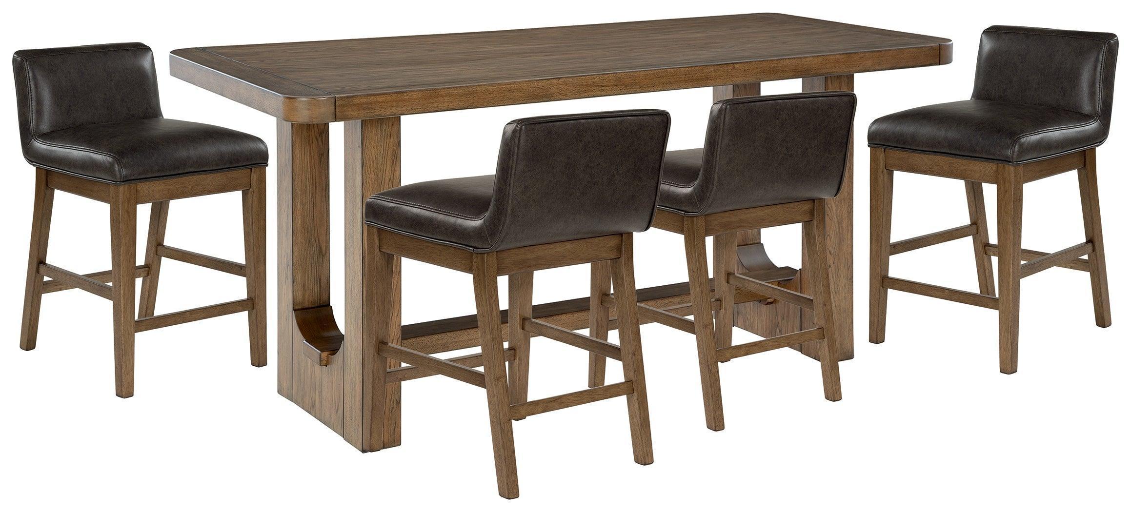 Cabalynn Light Brown Counter Height Dining Table and 4 Barstools - Image 3