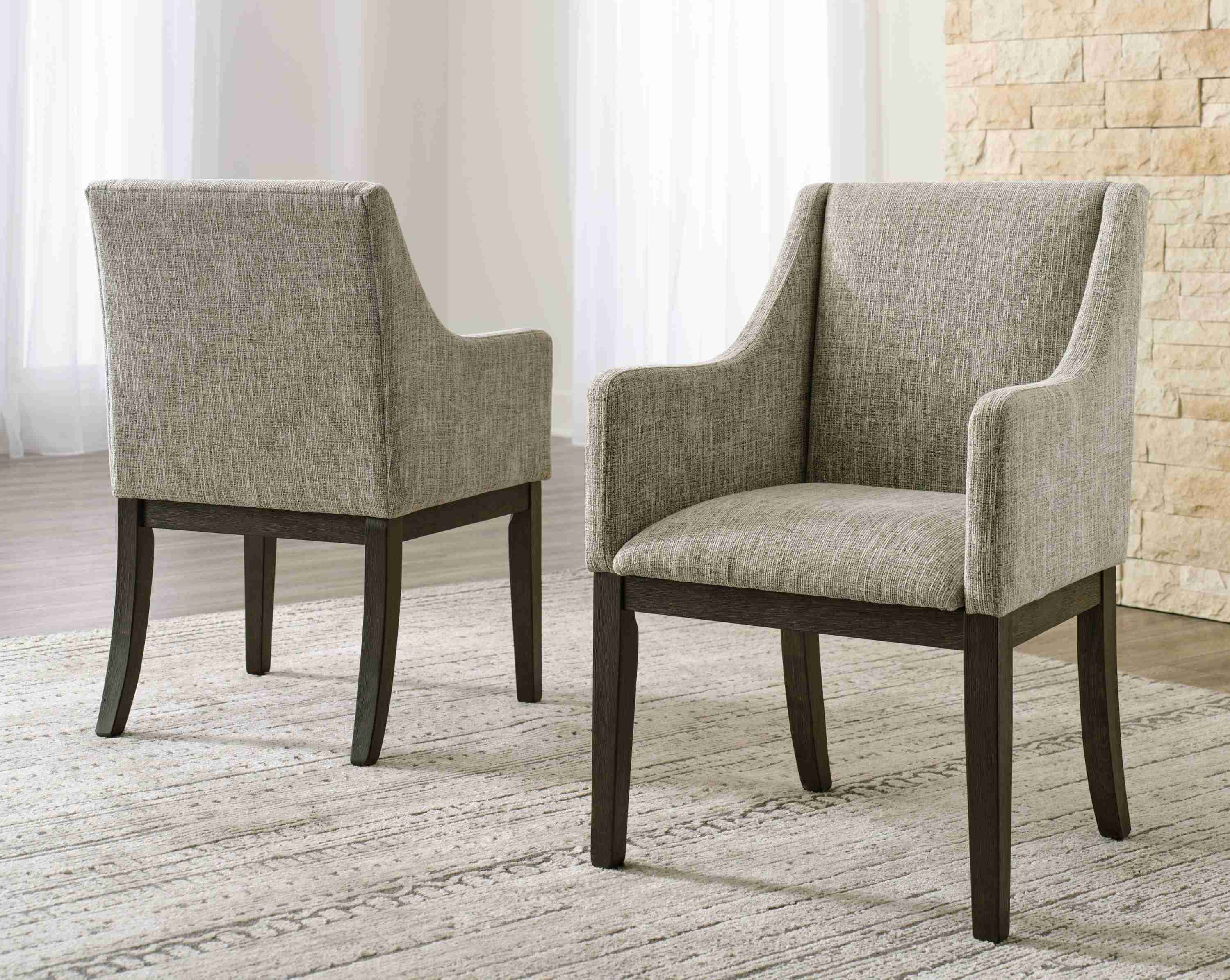 Burkhaus Dark Brown Dining Arm Chair - Image 3