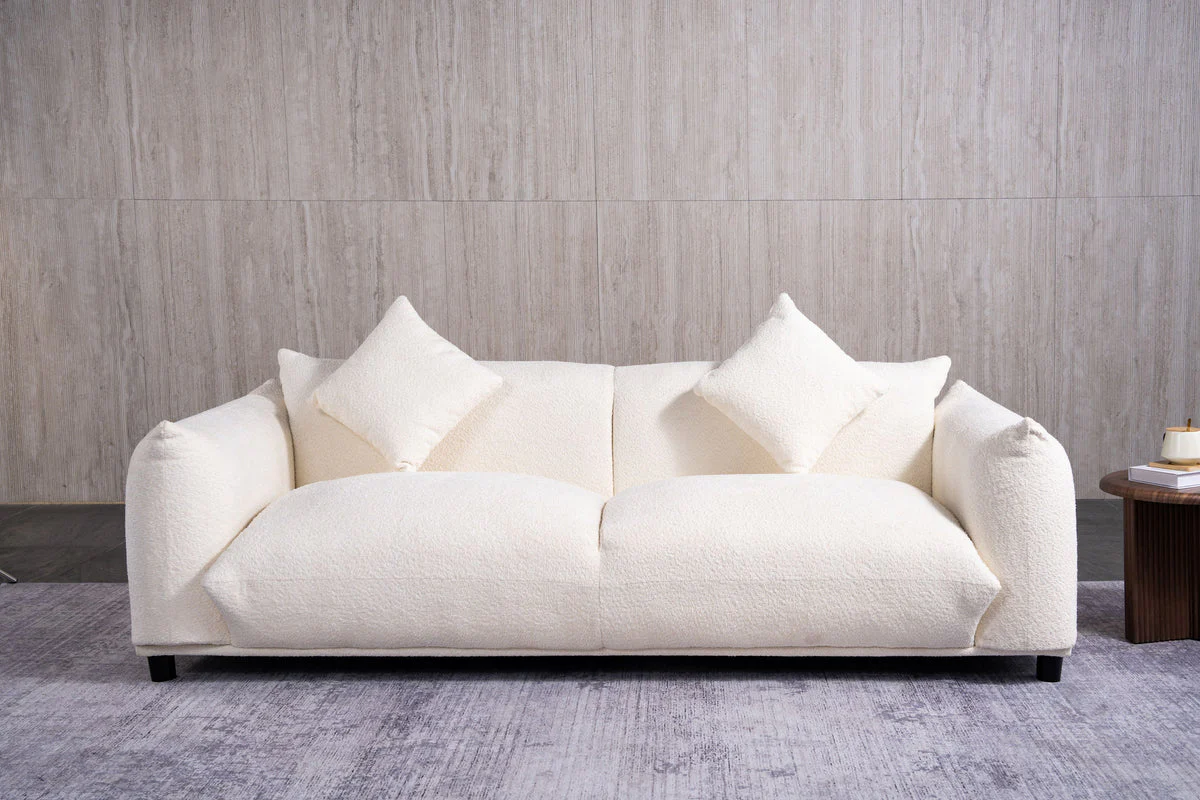 Veronica Cream Boucle Sofa - Image 3