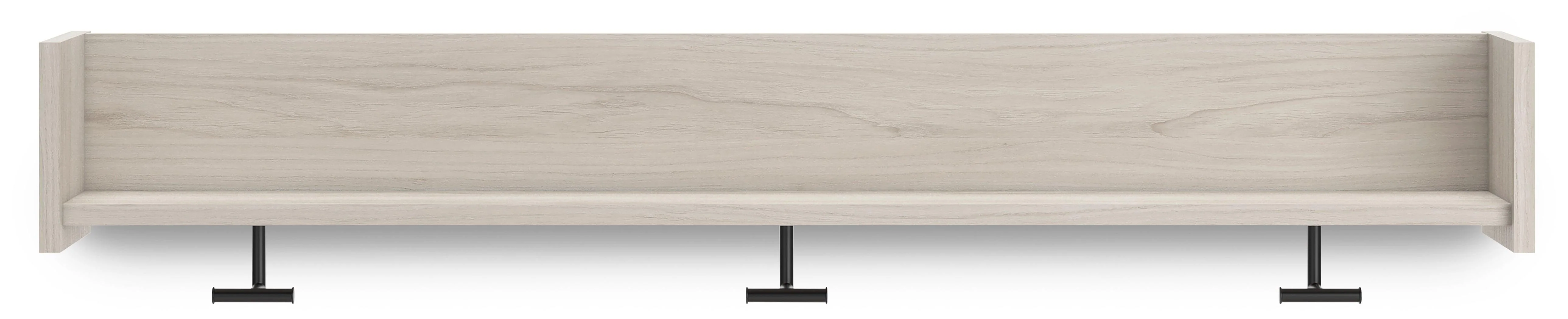 Socalle Light Natural Wall Mounted Coat Rack With Shelf - Image 3