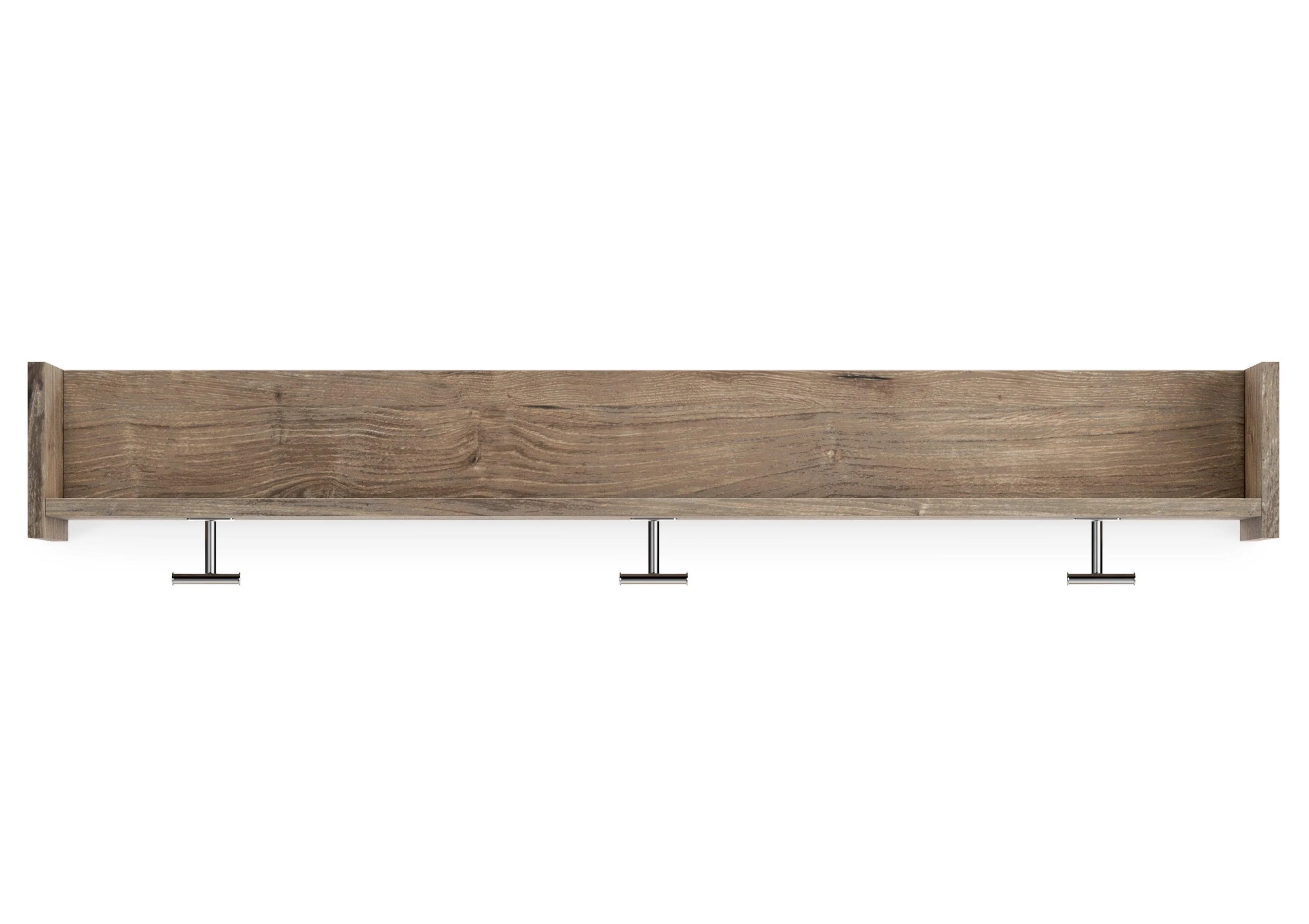 Oliah Natural Wall Mounted Coat Rack With Shelf - Image 3