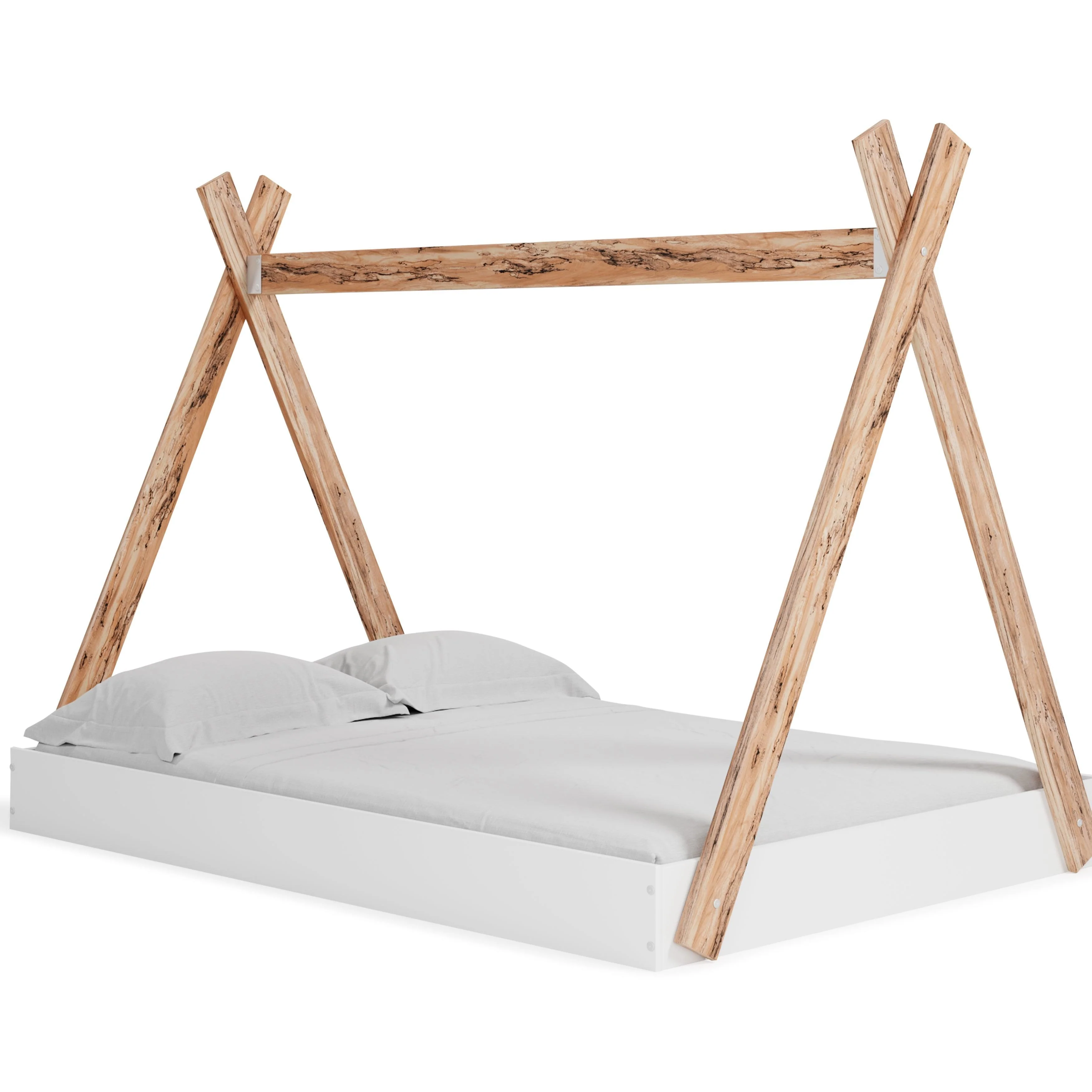 Piperton Two-Tone Brown White Full Tent Complete Bed In Box - Image 2