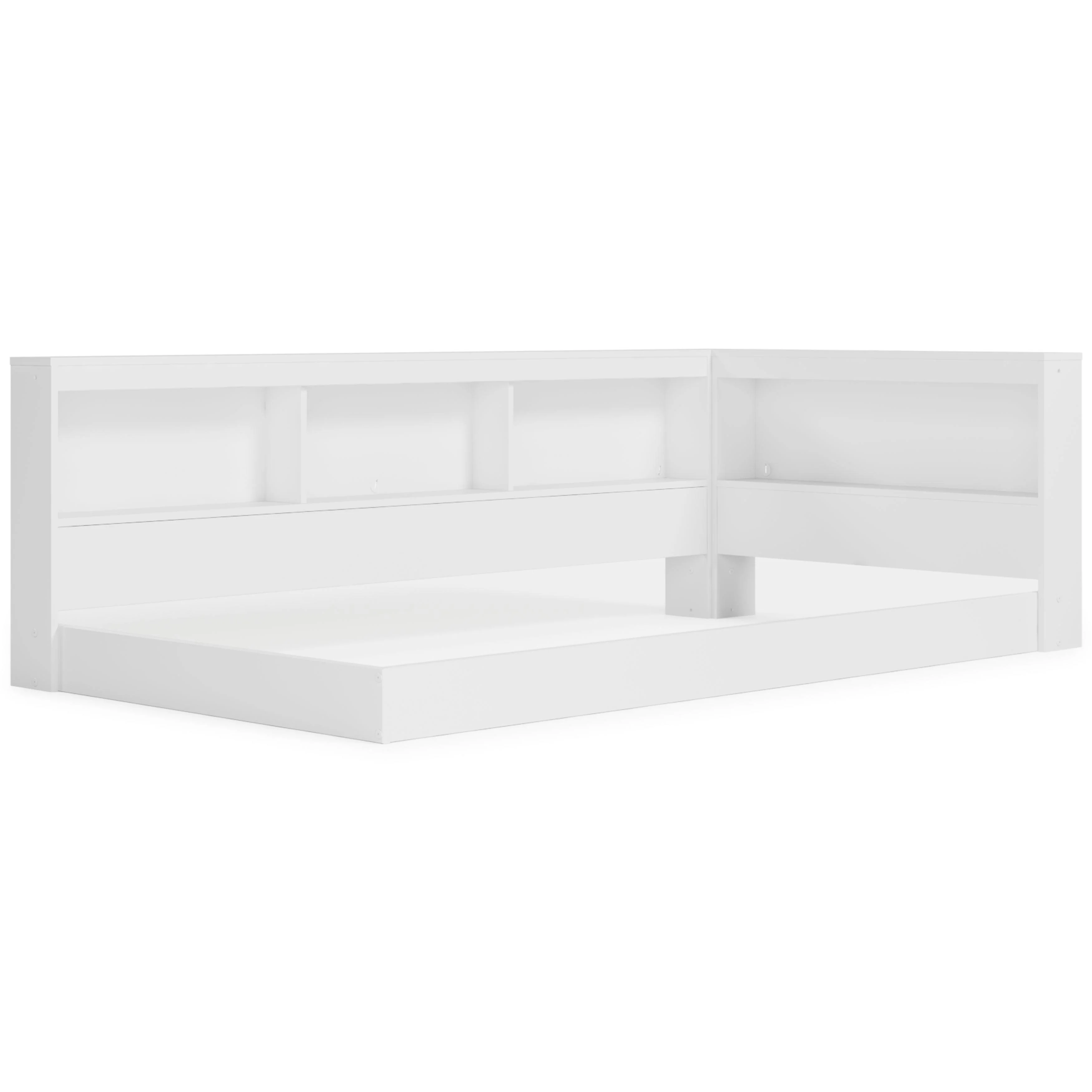 Piperton White Twin Bookcase Storage Bed - Image 3