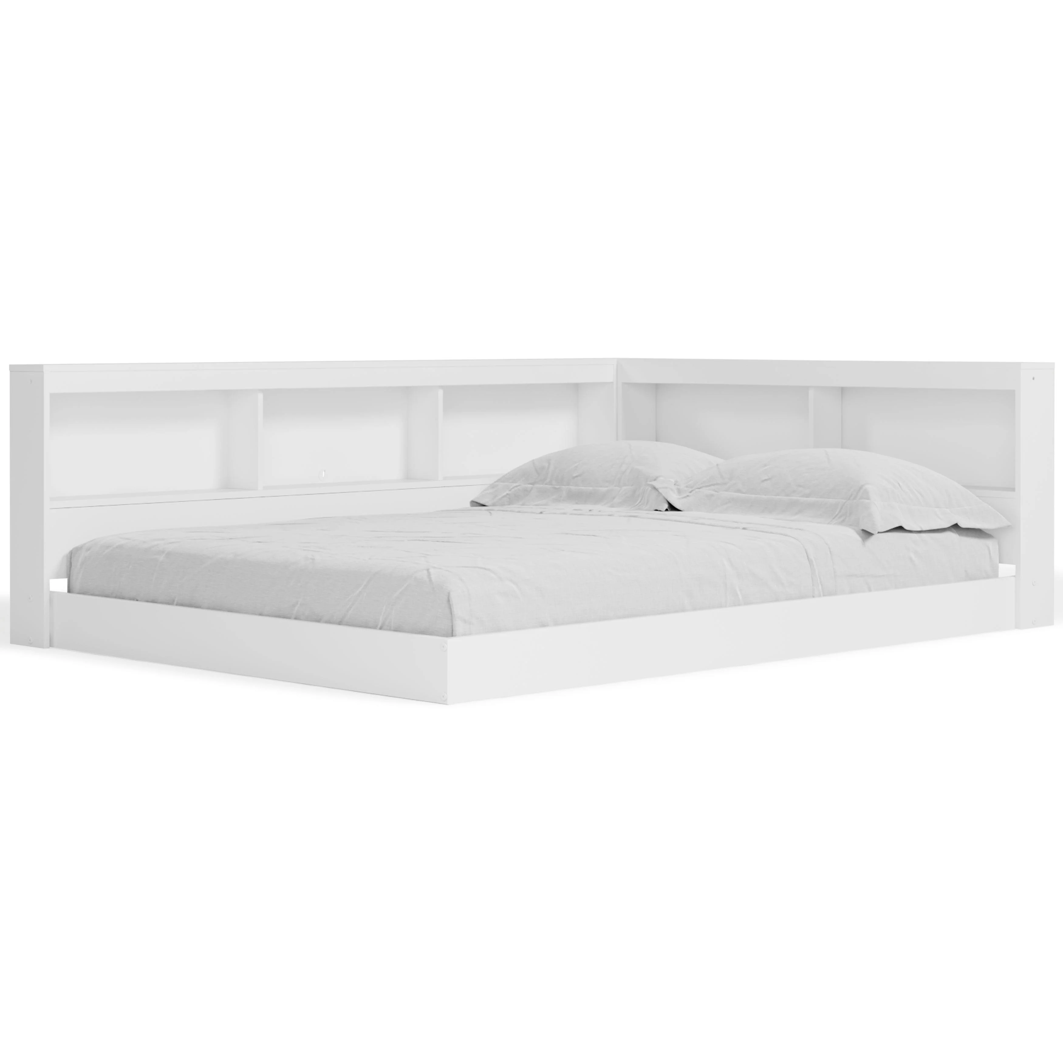 Piperton White Full Bookcase Storage Bed - Image 2