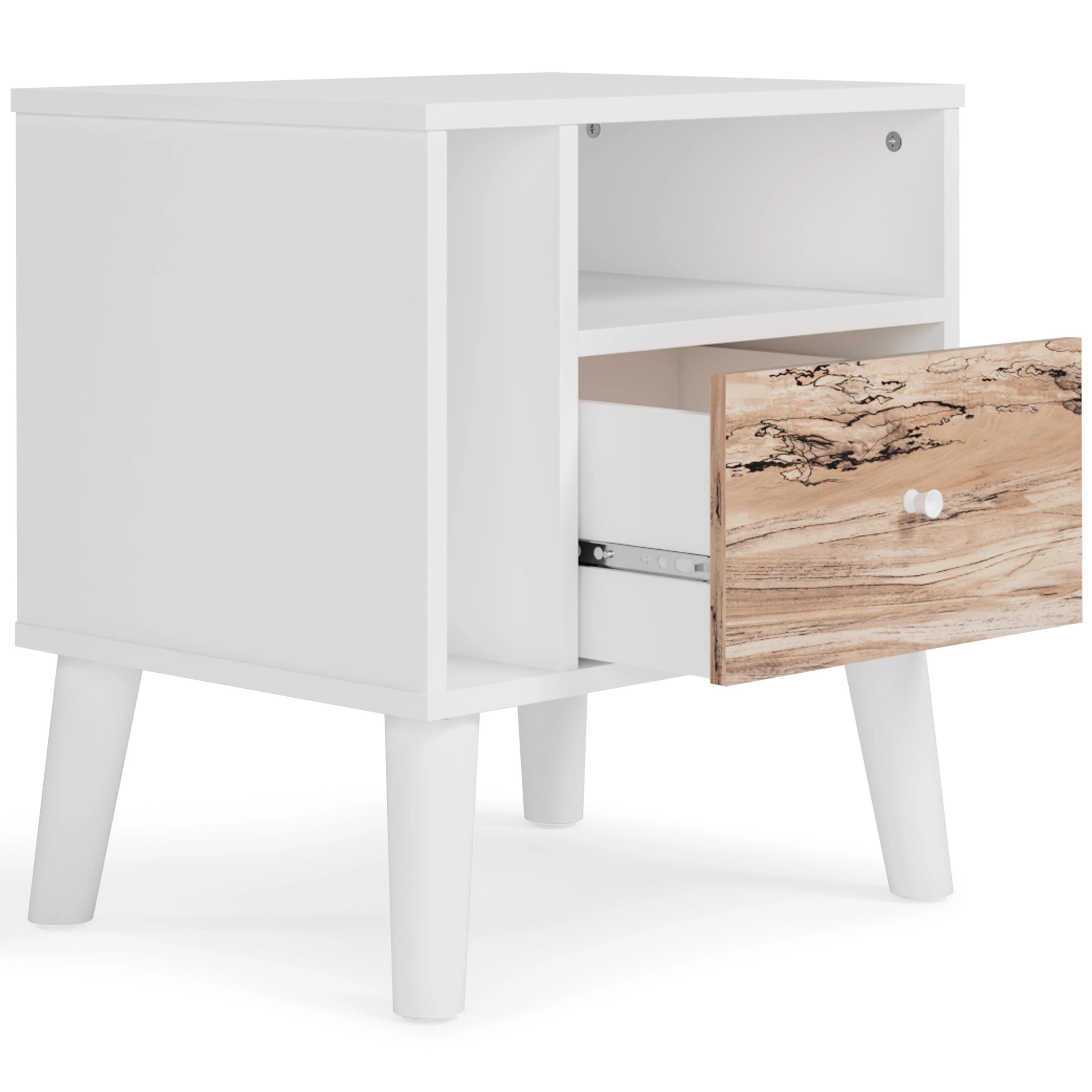 Piperton Two-Tone Brown White Nightstand - Image 3