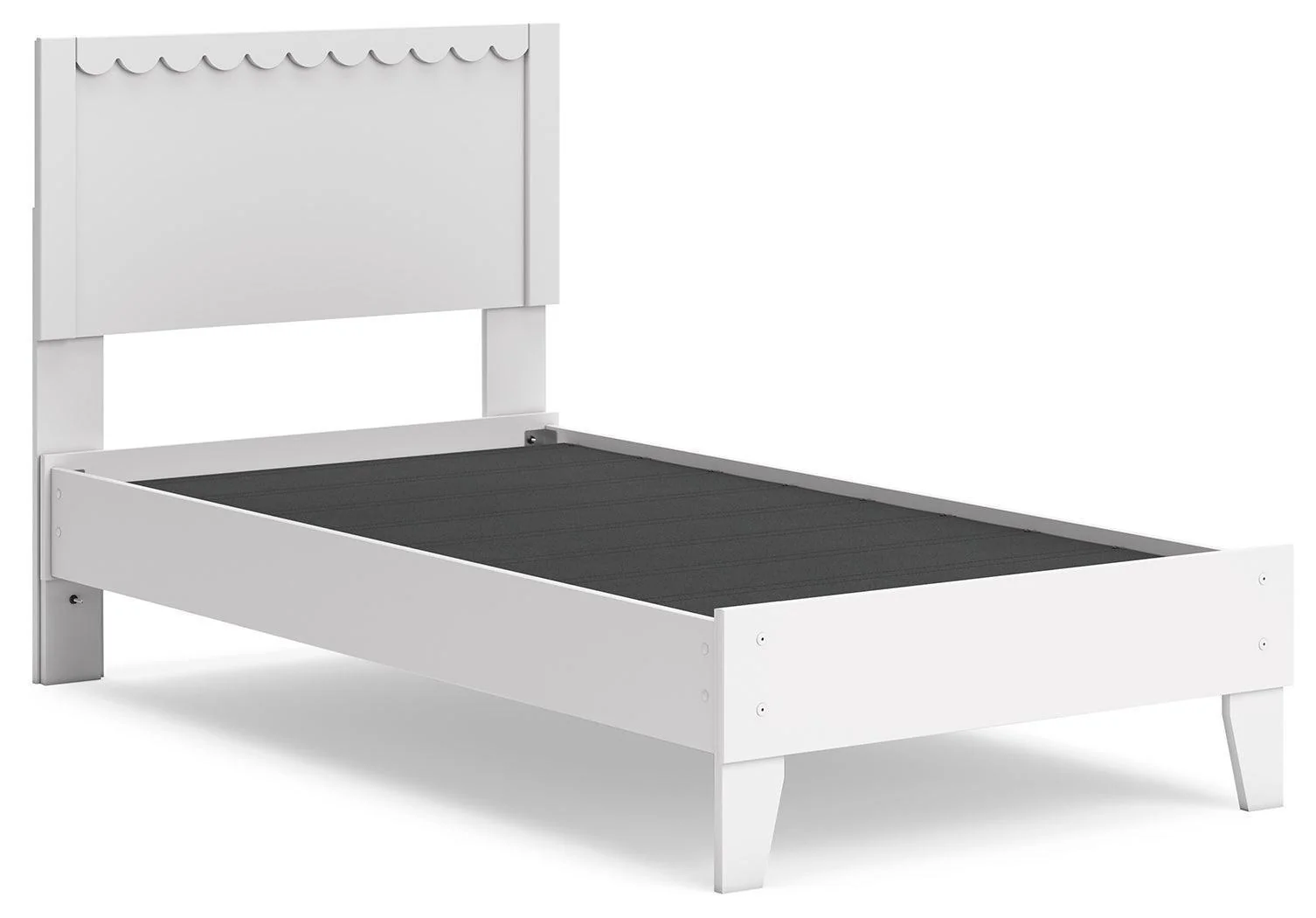 Hallityn White Twin Panel Platform Bed - Image 3