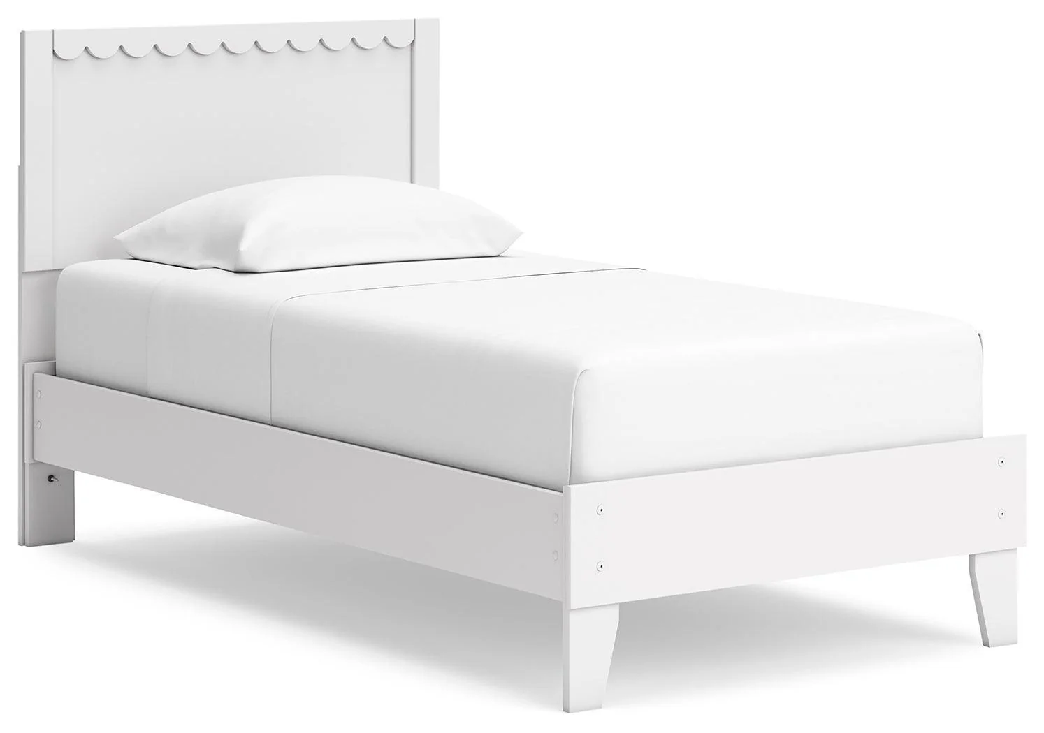 Hallityn White Twin Panel Platform Bed - Image 2