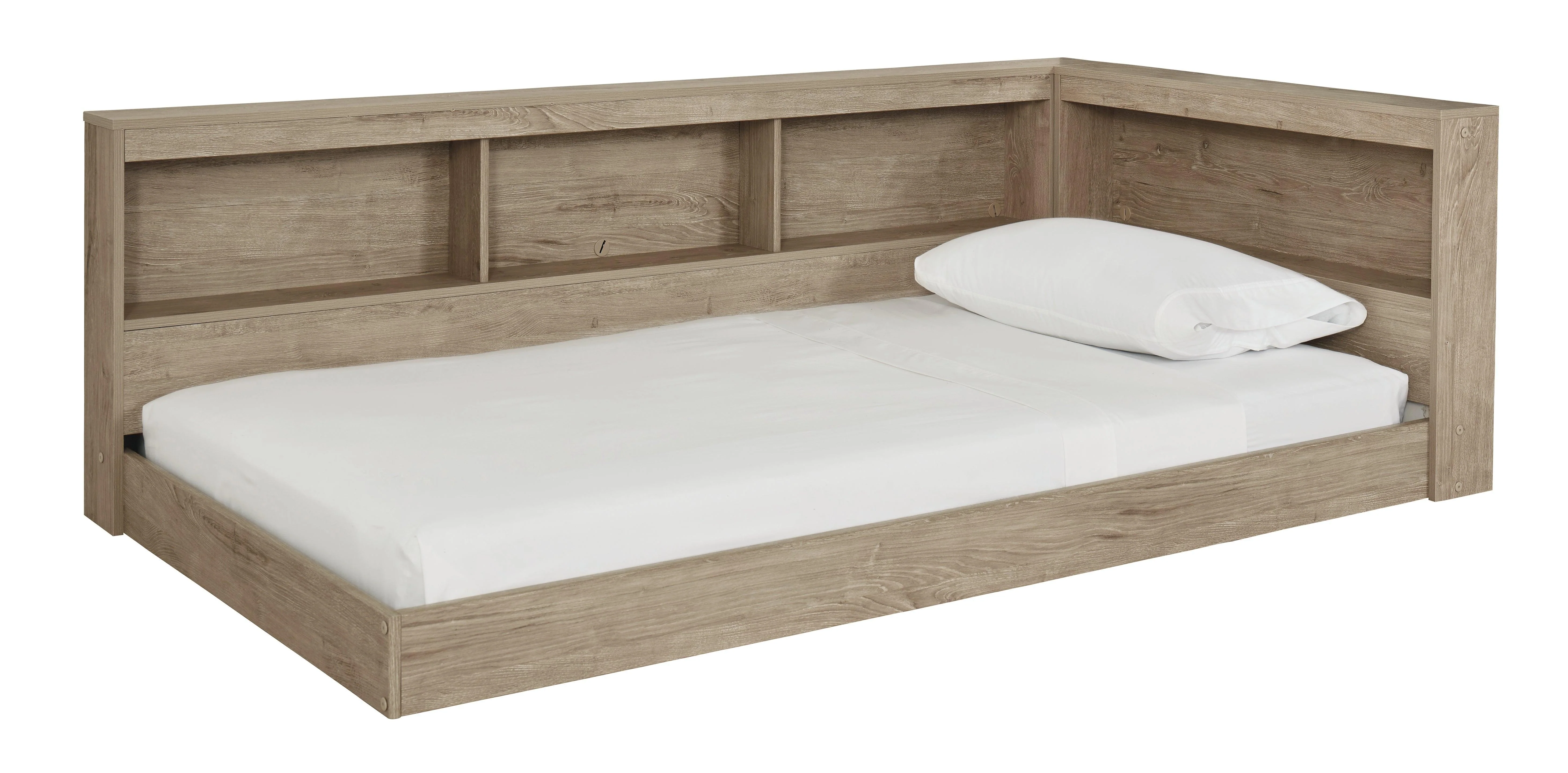 Oliah Natural Twin Bookcase Storage Bed - Image 2