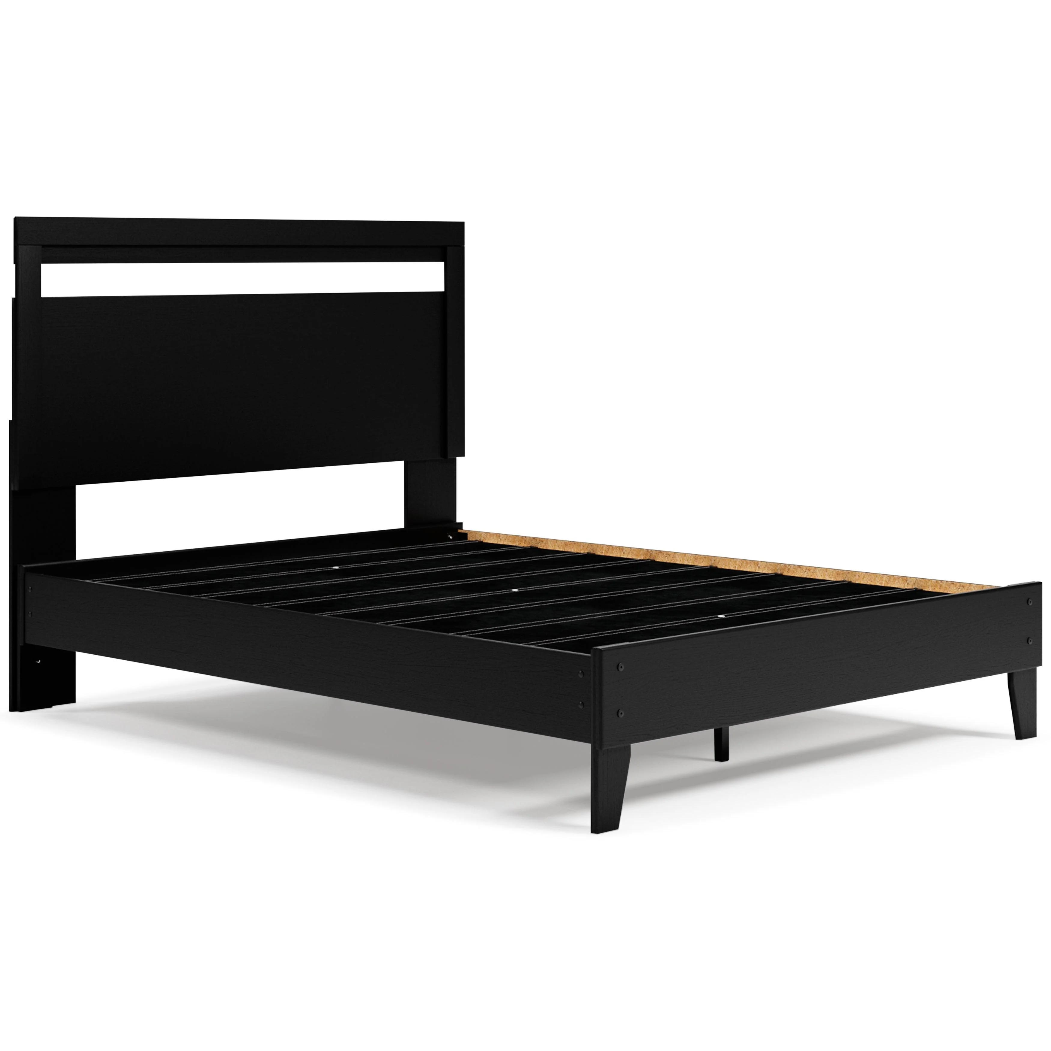 Finch Black Brown Queen Panel Platform Bed - Image 3