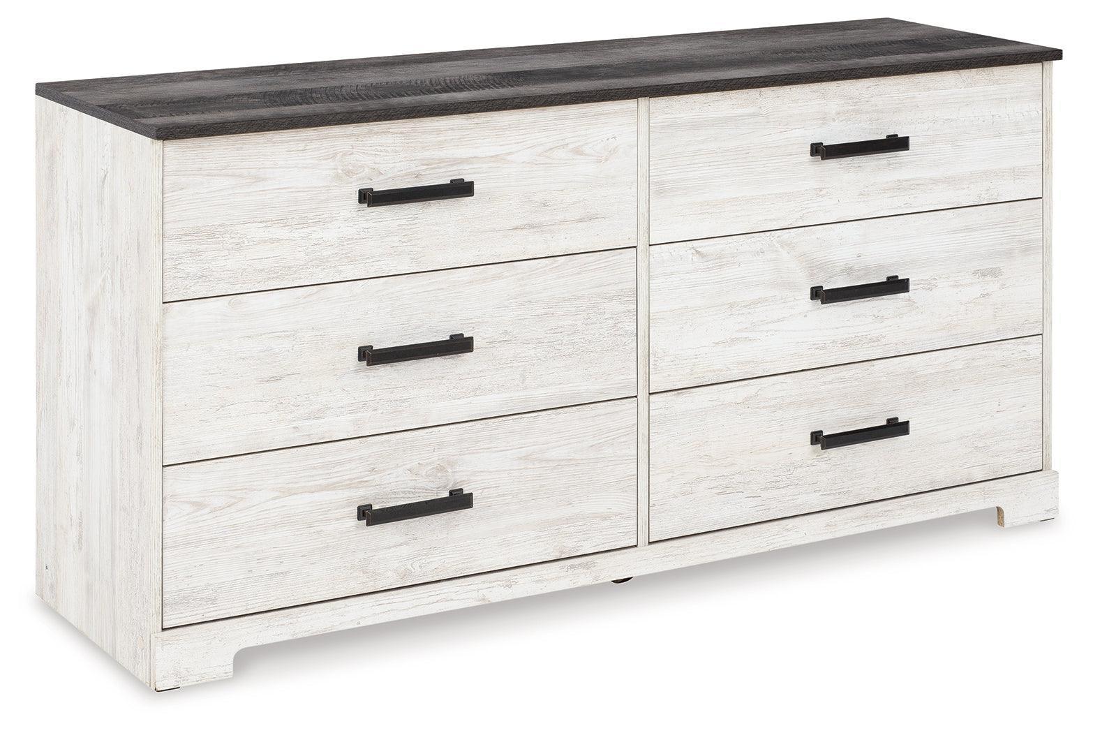 Shawburn Whitewash Charcoal Gray Dresser - Image 2