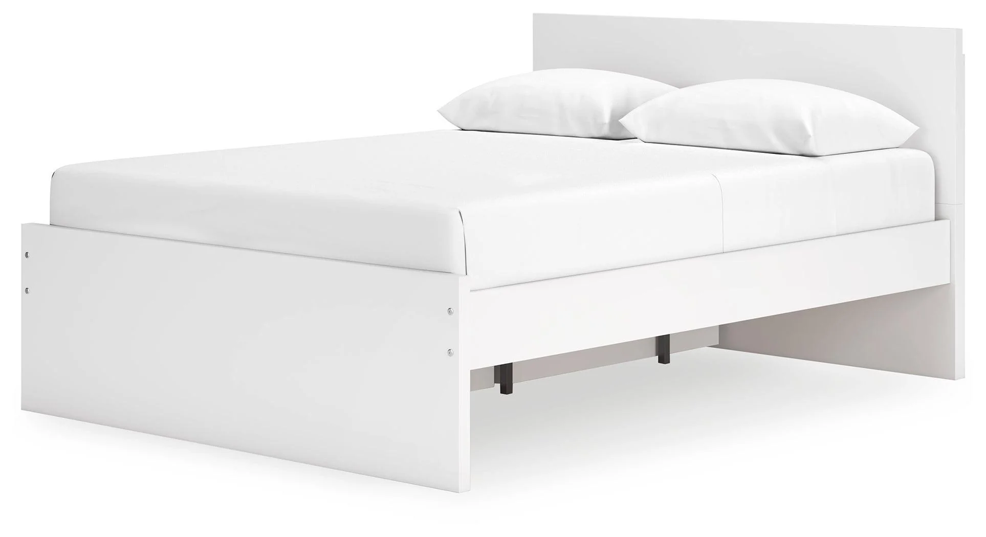 Onita White Queen Panel Platform Bed with 1 Side Storage - Image 1